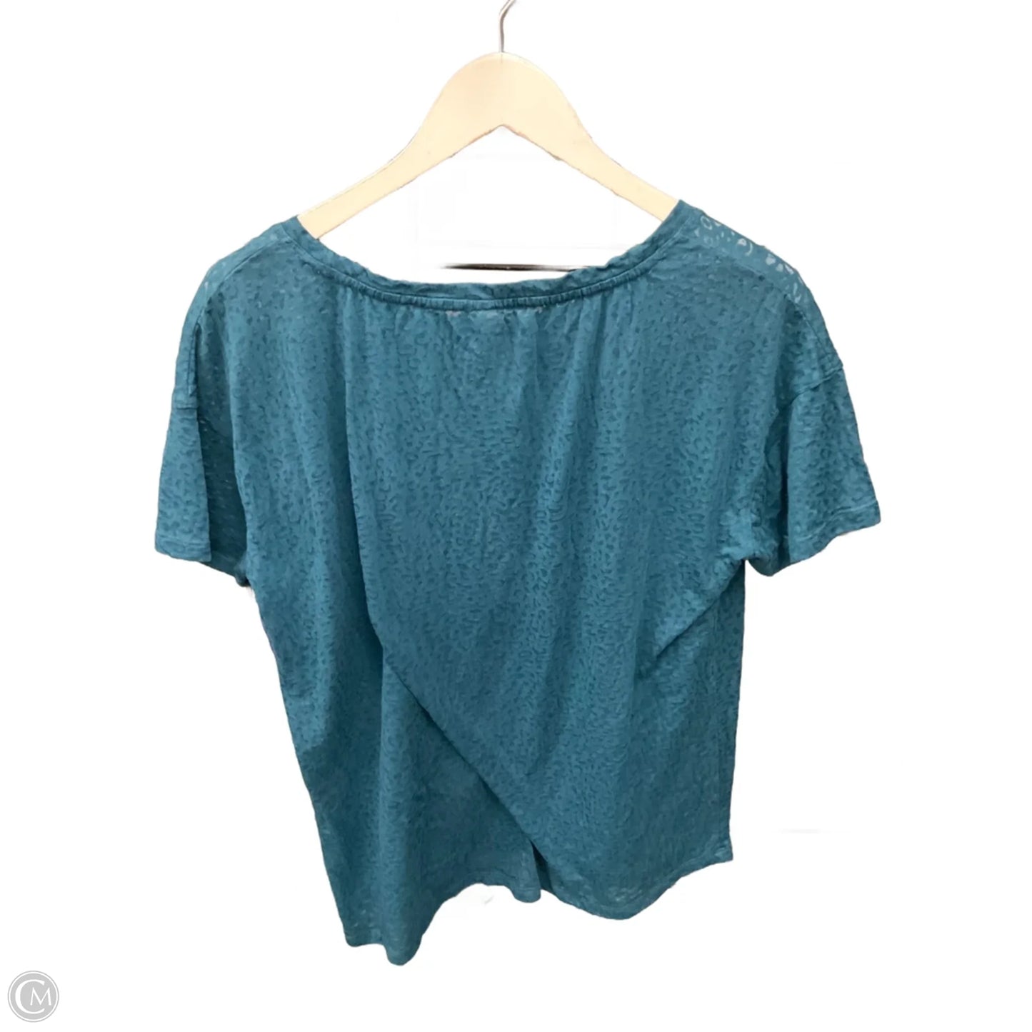 Athletic Top Short Sleeve By Mta Pro In Teal, Size: L