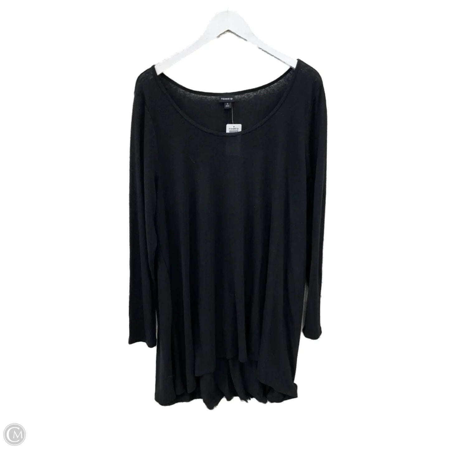 Tunic Long Sleeve By Torrid In Black, Size: 3x