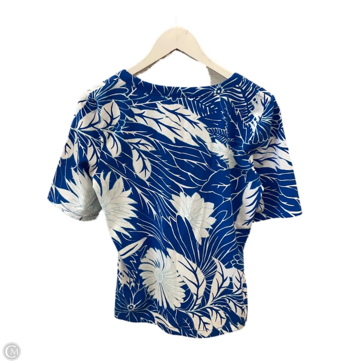 Top Short Sleeve By Talbots In Blue, Size: M