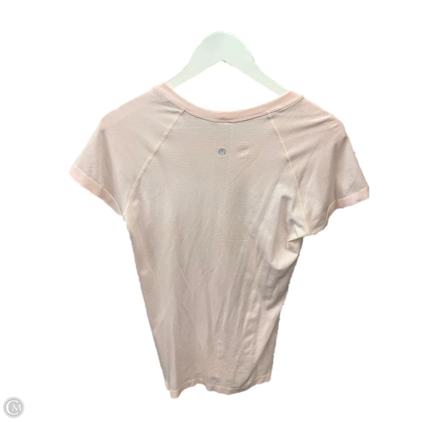 Athletic Top Short Sleeve By Lululemon In Pink, Size: M
