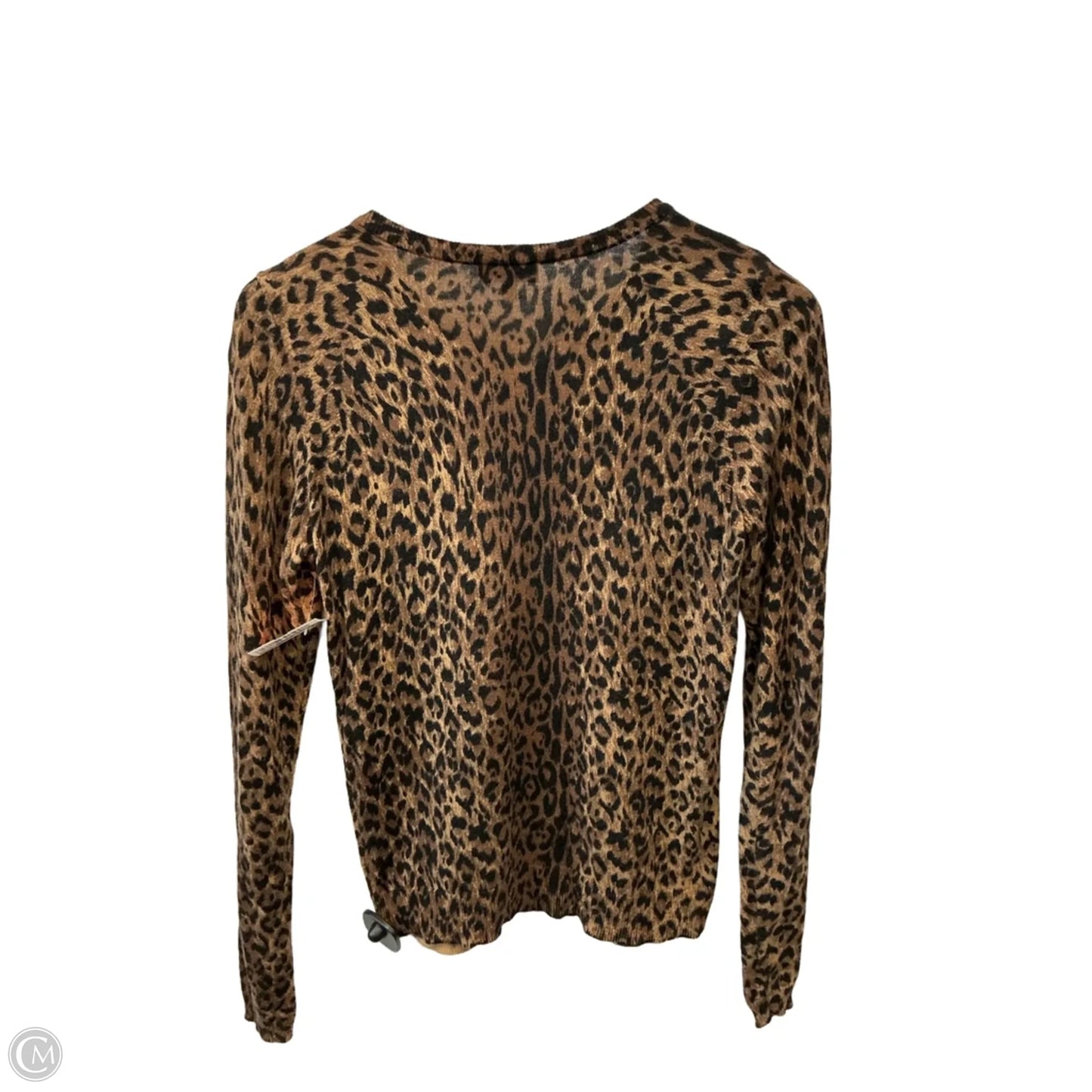 Sweater Cardigan By Limited In Animal Print, Size: M
