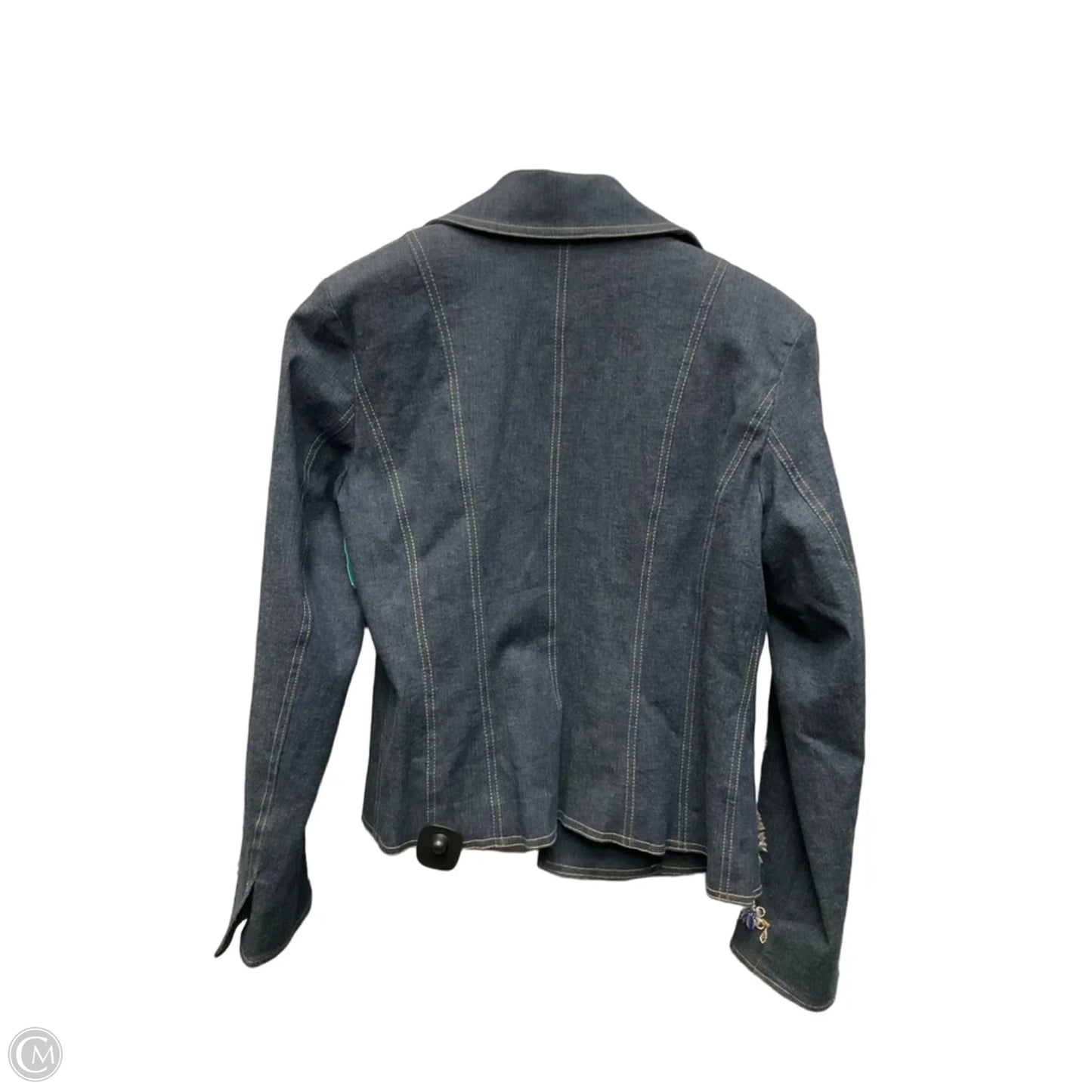 Blazer By Pamela Mccoy In Blue Denim, Size: M