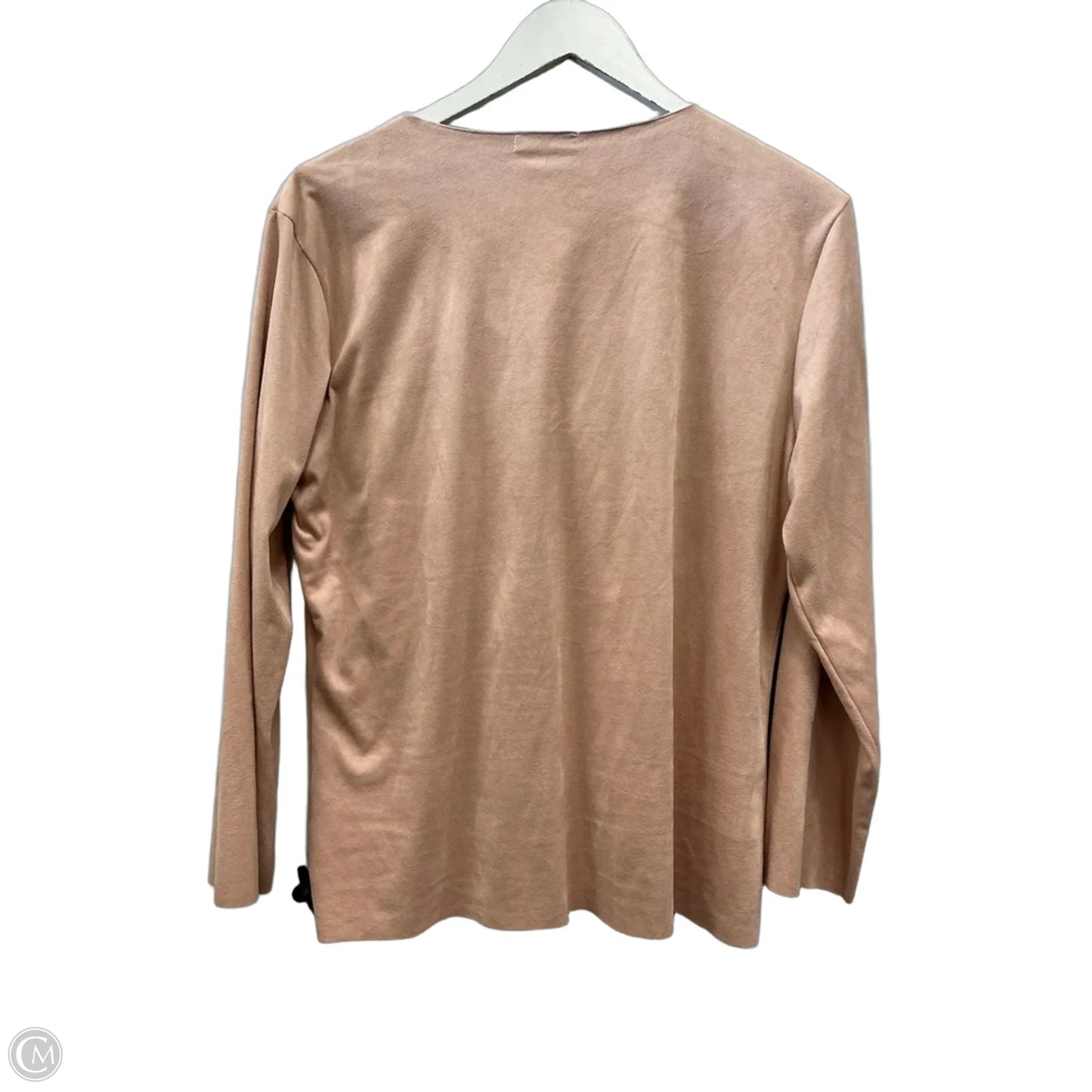 Top Long Sleeve By Coin In Peach, Size: Xl