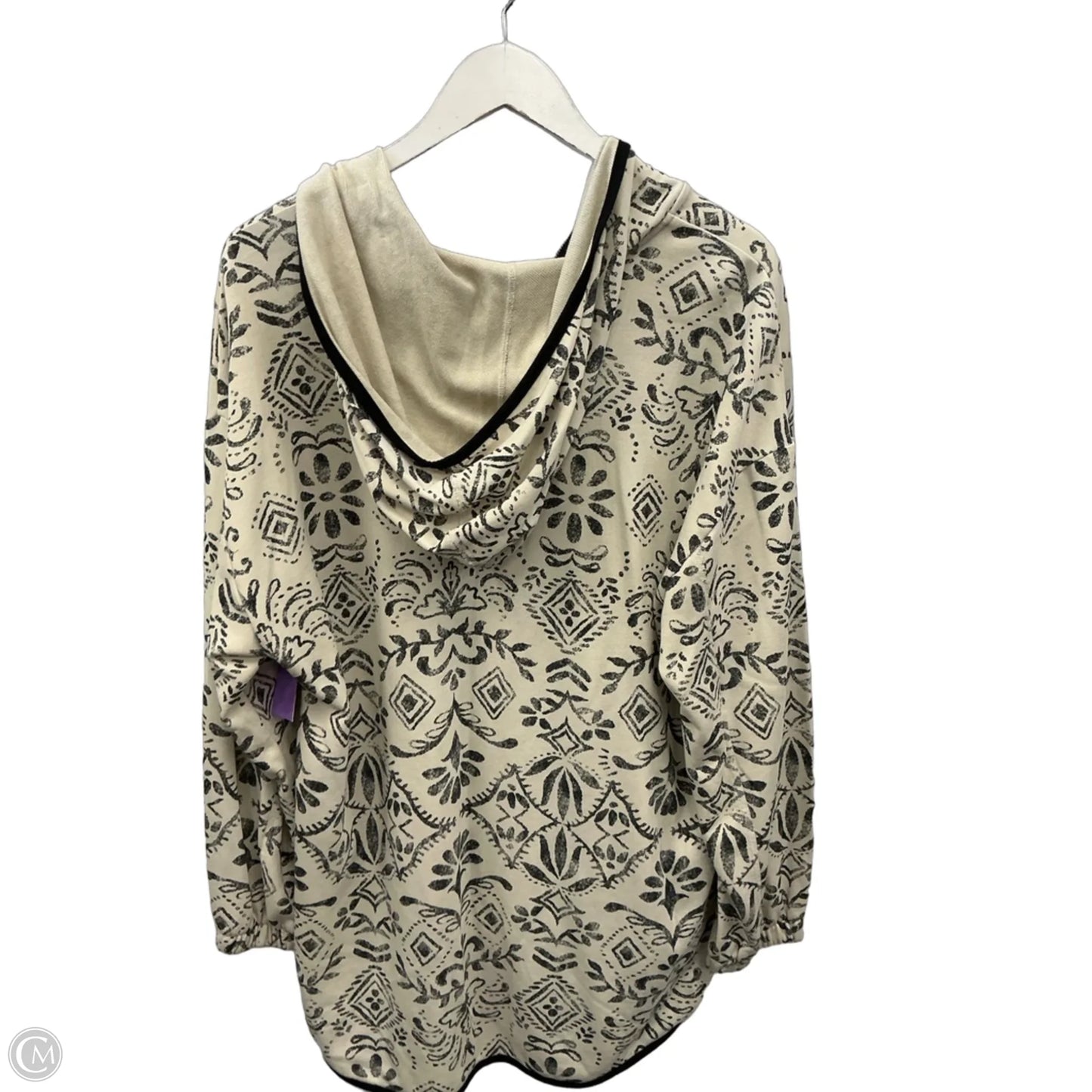 Sweatshirt Hoodie By Livi Active In Cream, Size: Xl