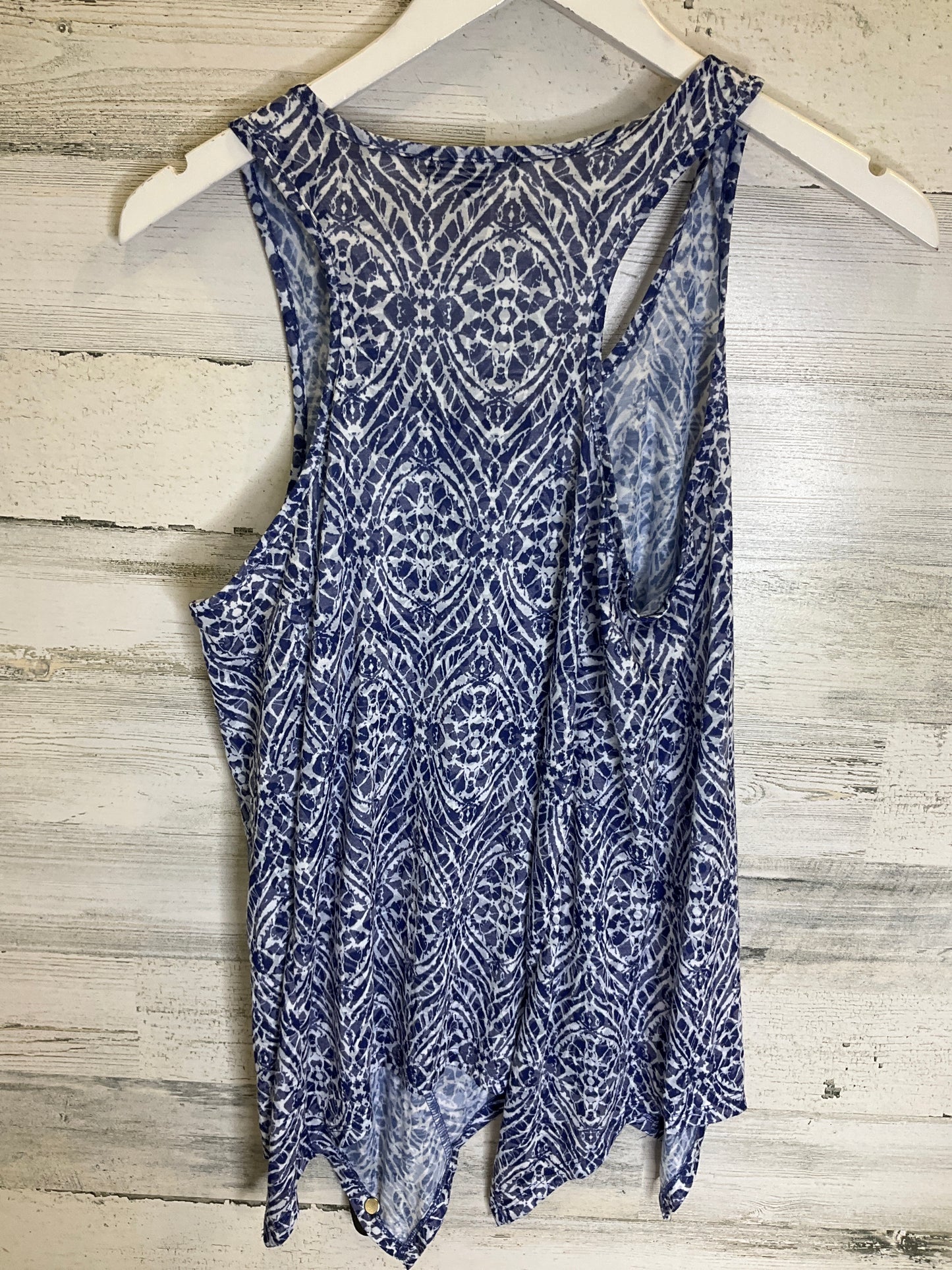 Blue & White Top Sleeveless Verve Ami, Size M