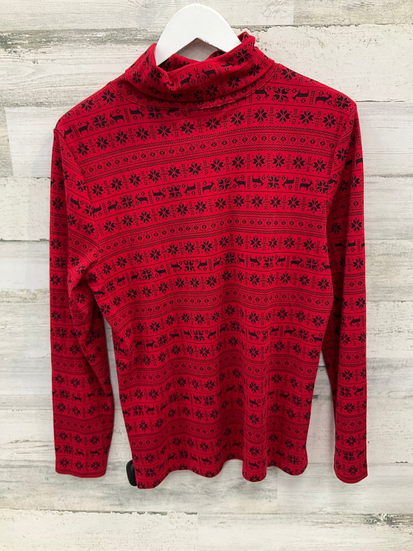 Top Long Sleeve By Karen Scott In Red, Size: L
