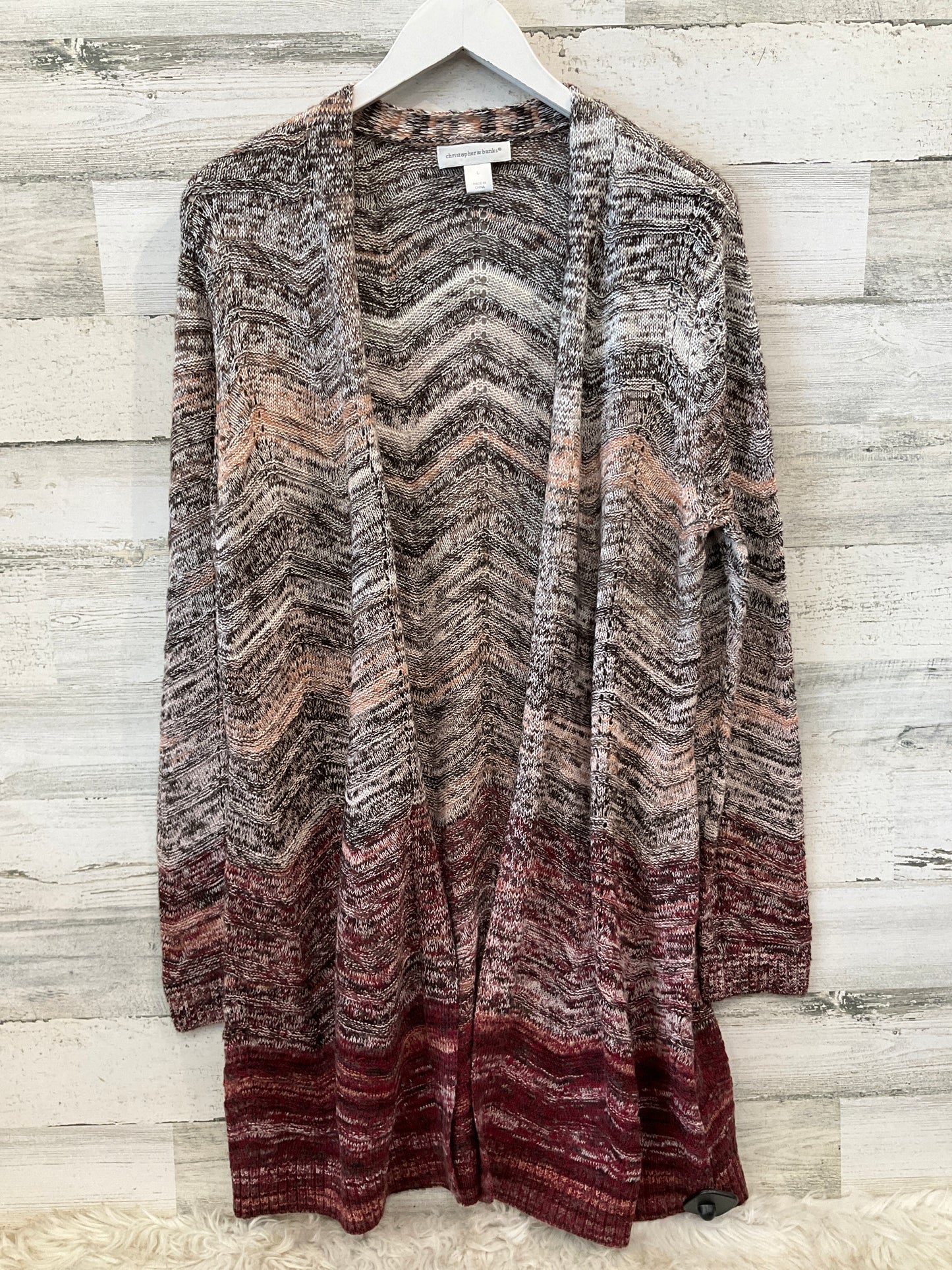 Sweater By Christopher And Banks In Brown, Size: L