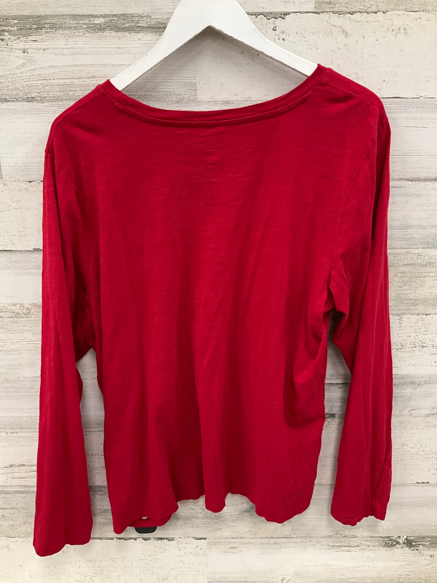 Top Long Sleeve Basic By Sonoma In Red, Size: Xxl