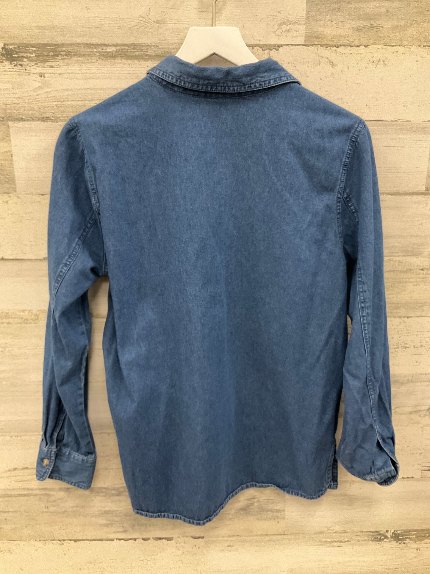 Top Long Sleeve By Clothes Mentor In Blue Denim, Size: M