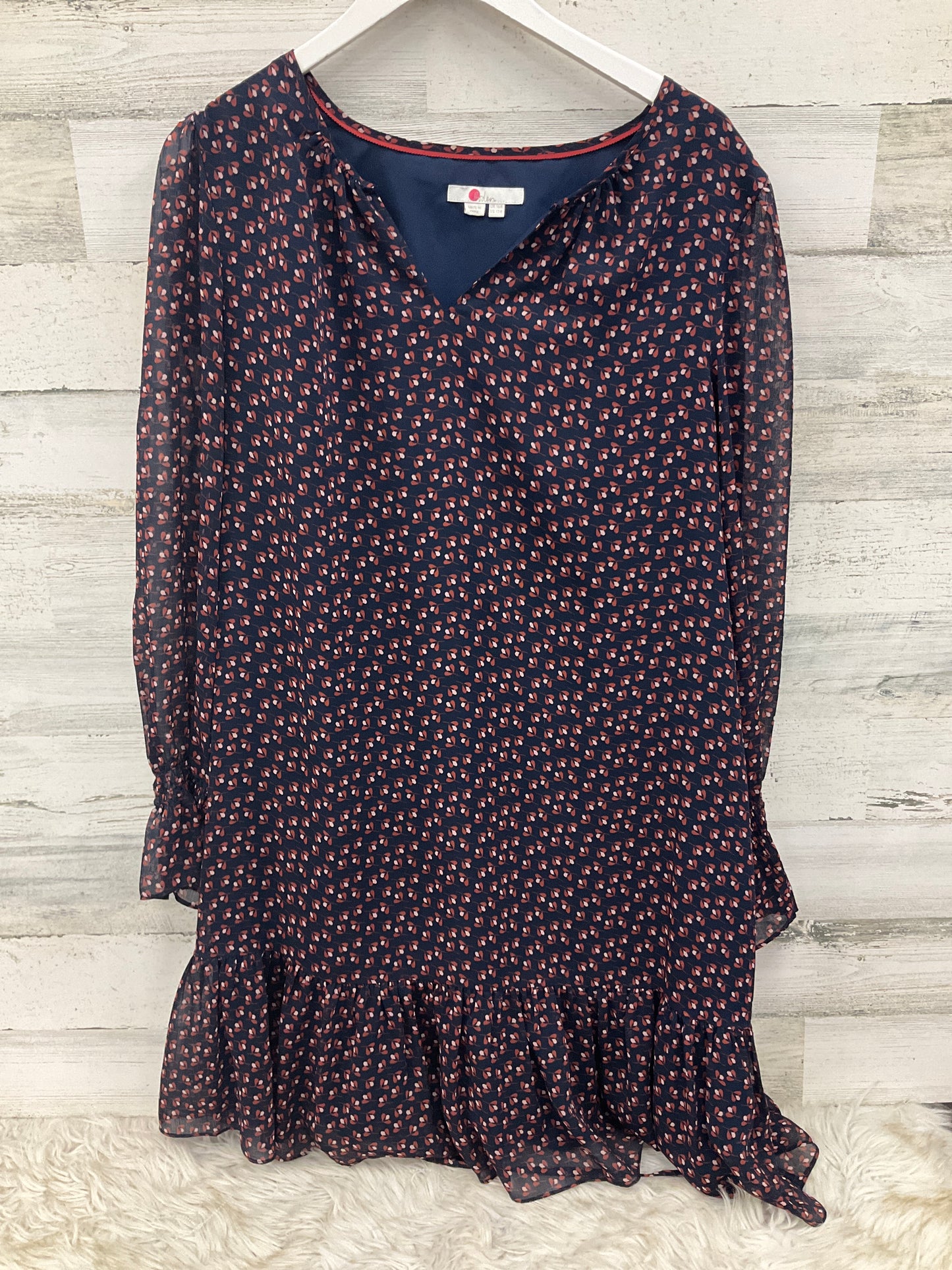 Dress Casual Midi By Boden In Blue, Size: L