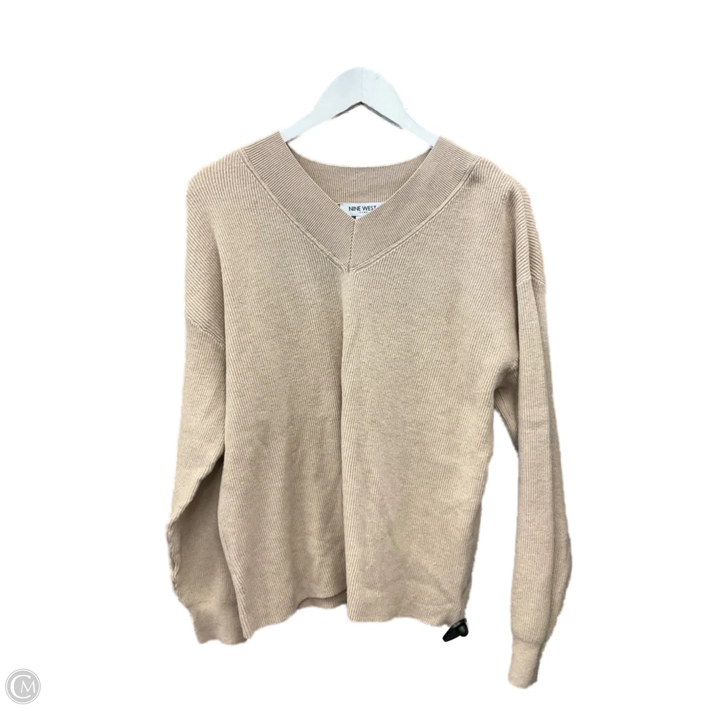 Sweater By Nine West Apparel In Tan, Size: L
