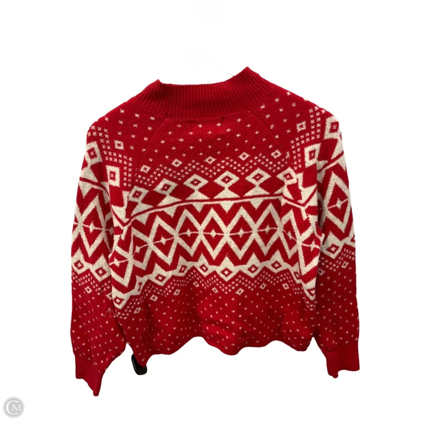 Sweater By Old Navy In Red & White, Size: S
