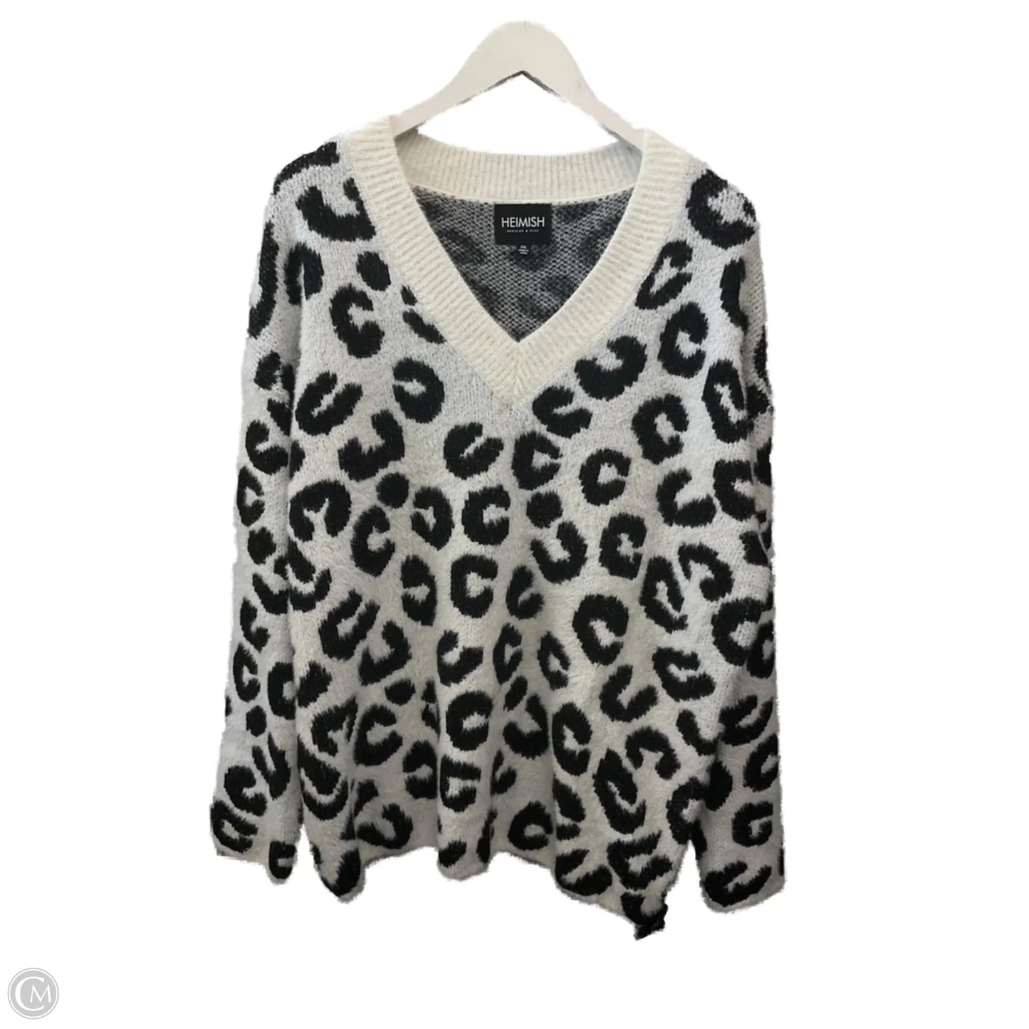 Sweater By Heimish Usa In Black & White, Size: 2x