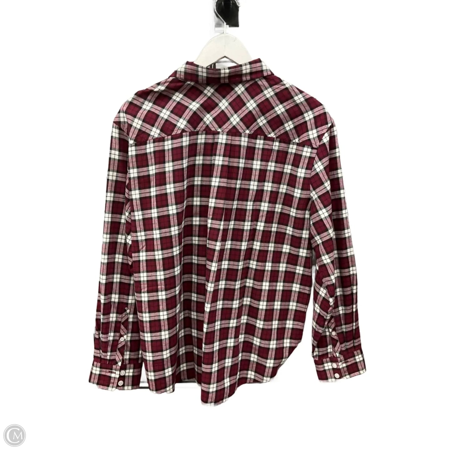 Top Long Sleeve By J. Crew In Red & White, Size: L