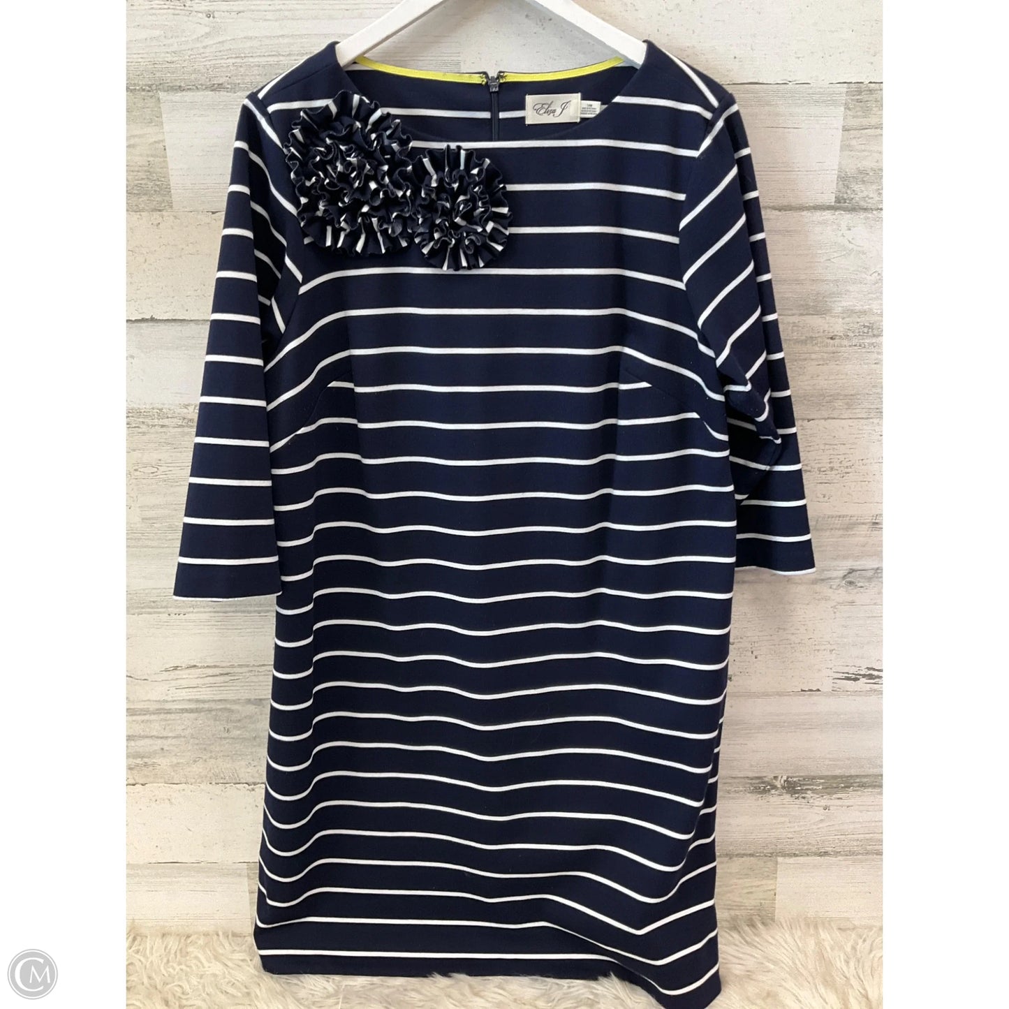Dress Casual Midi By Eliza J In Navy, Size: Xl