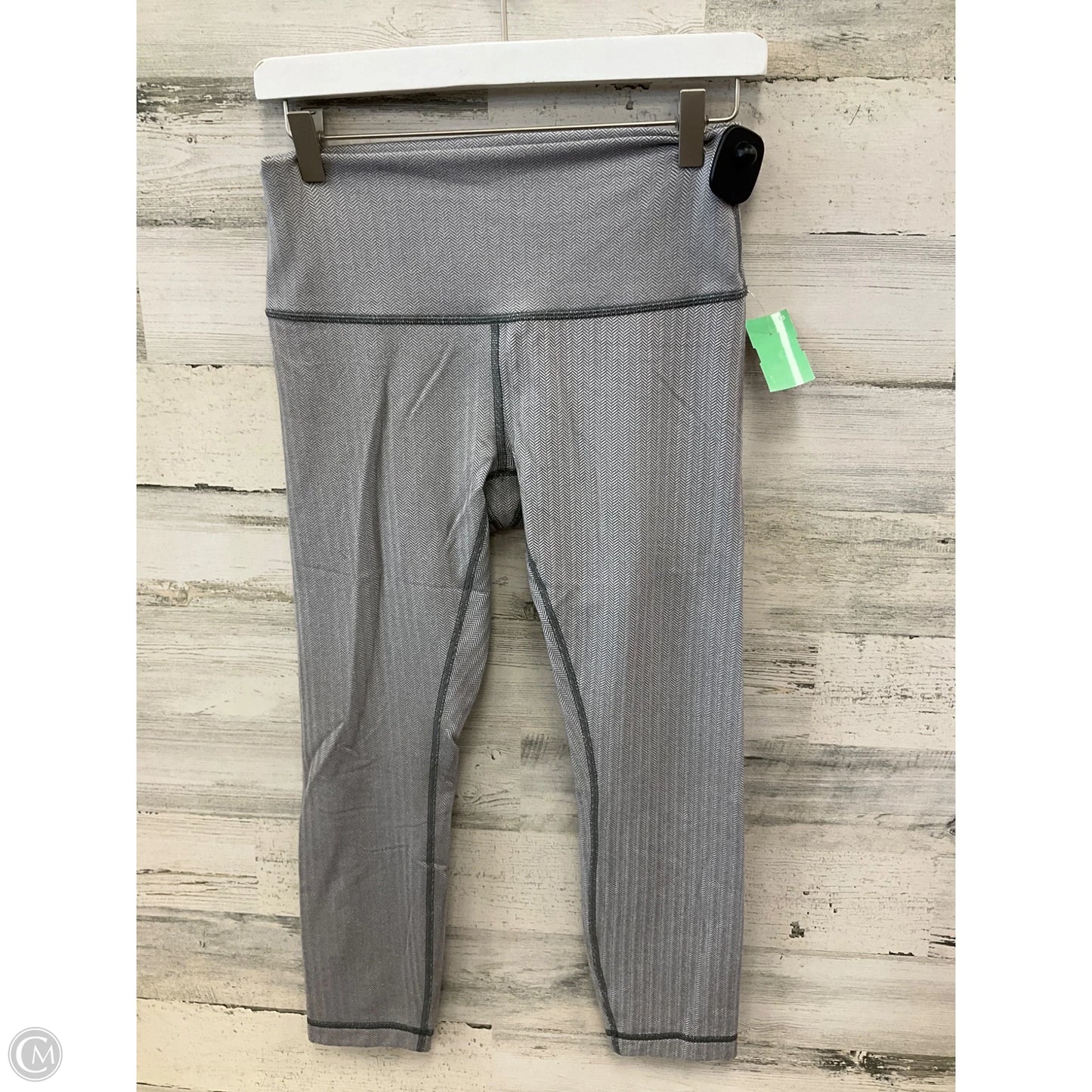 Athletic Leggings By Lululemon In Grey & White, Size: 8