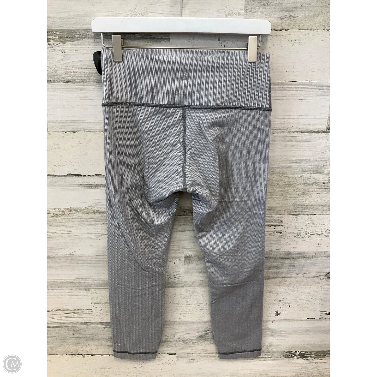 Athletic Leggings By Lululemon In Grey & White, Size: 8