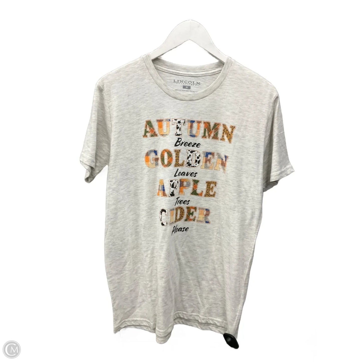 Top Short Sleeve By Clothes Mentor In Grey, Size: M