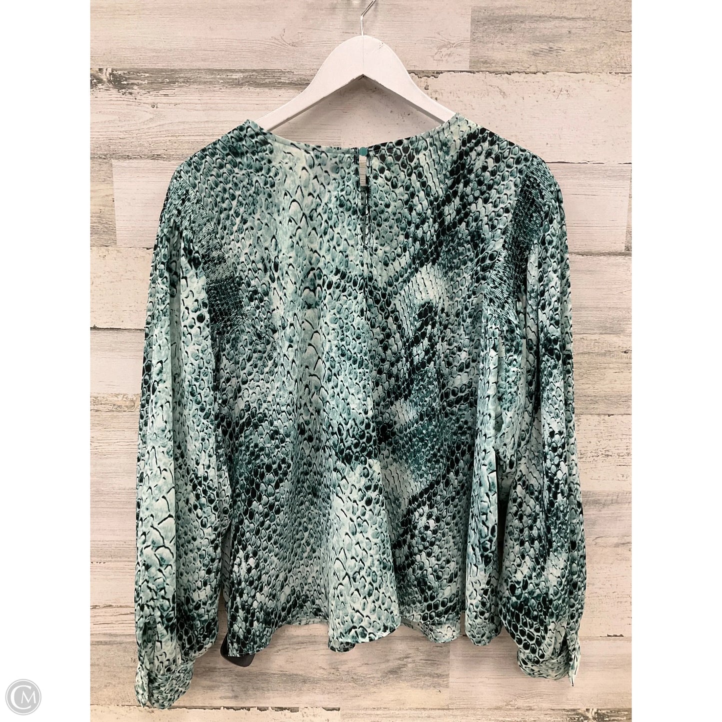 Top Long Sleeve By Worthington In Teal, Size: 1x