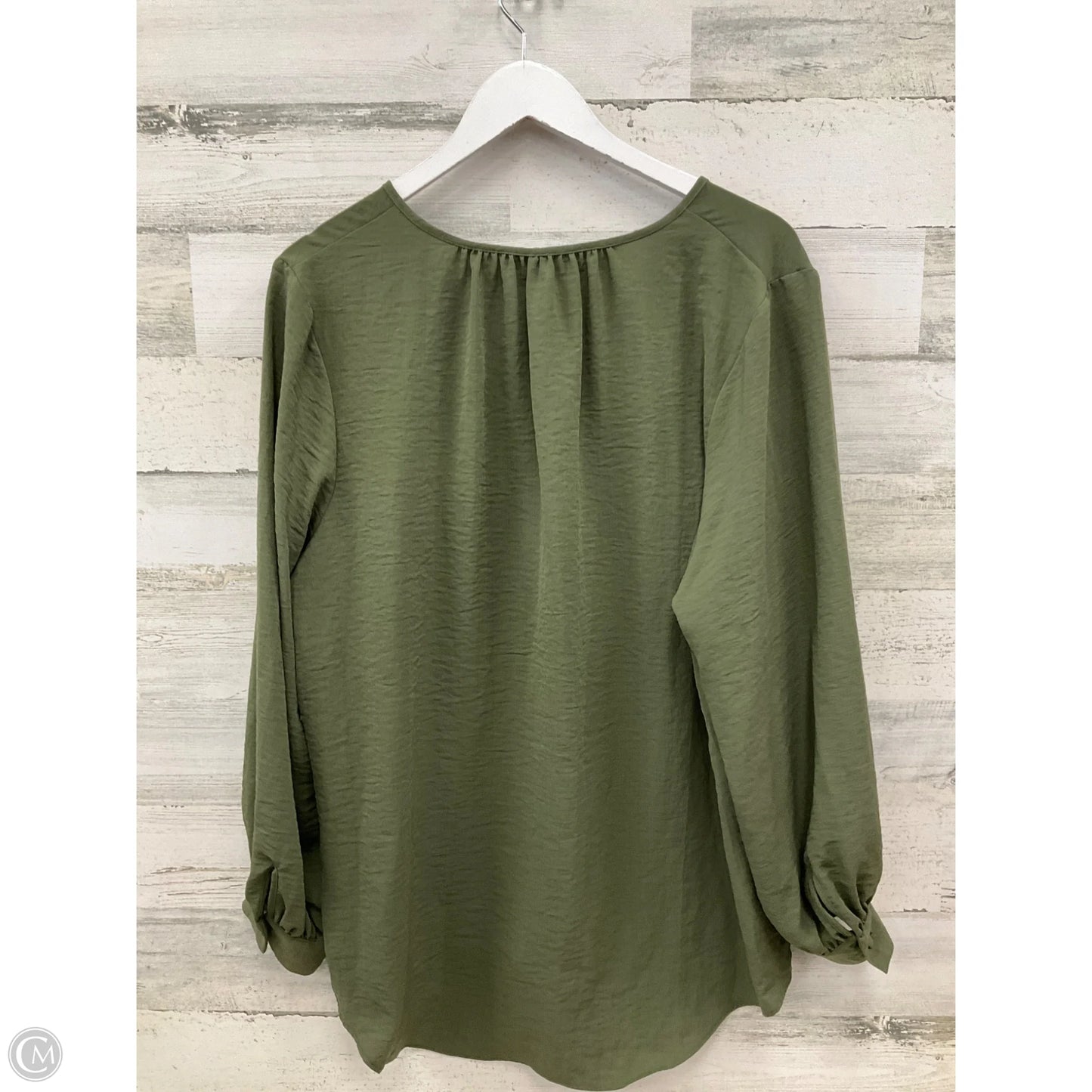 Top Long Sleeve By Nine West Apparel In Green, Size: 1x