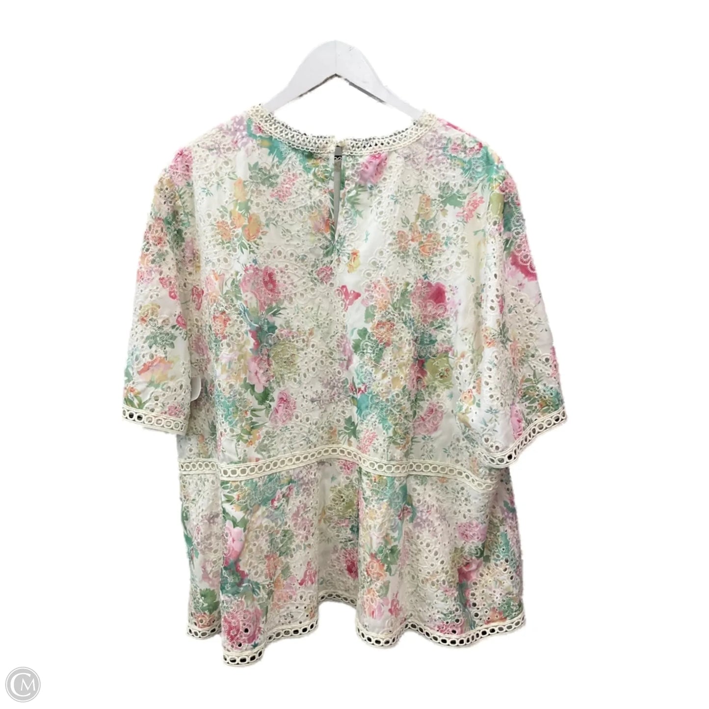 Top Short Sleeve By Cato In Multi-colored, Size: Xl