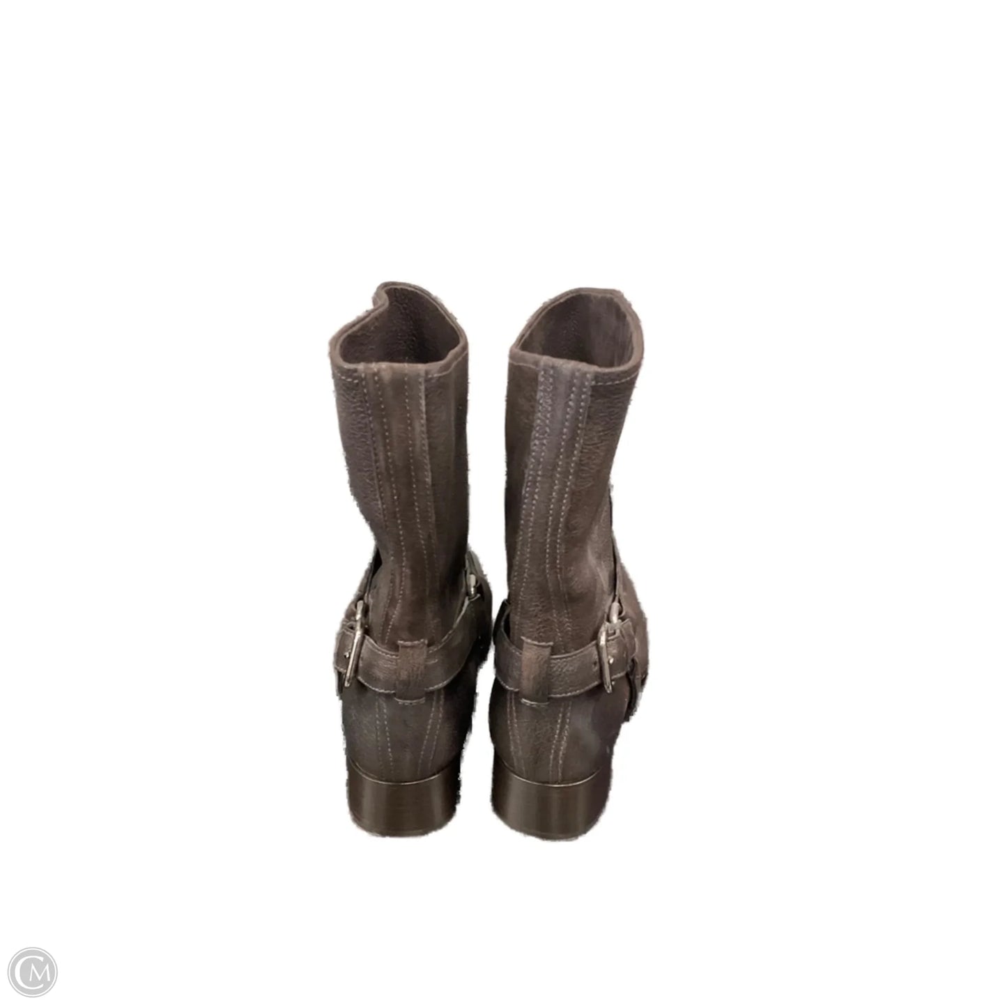 Boots Luxury Designer By Prada In Brown, Size: 8