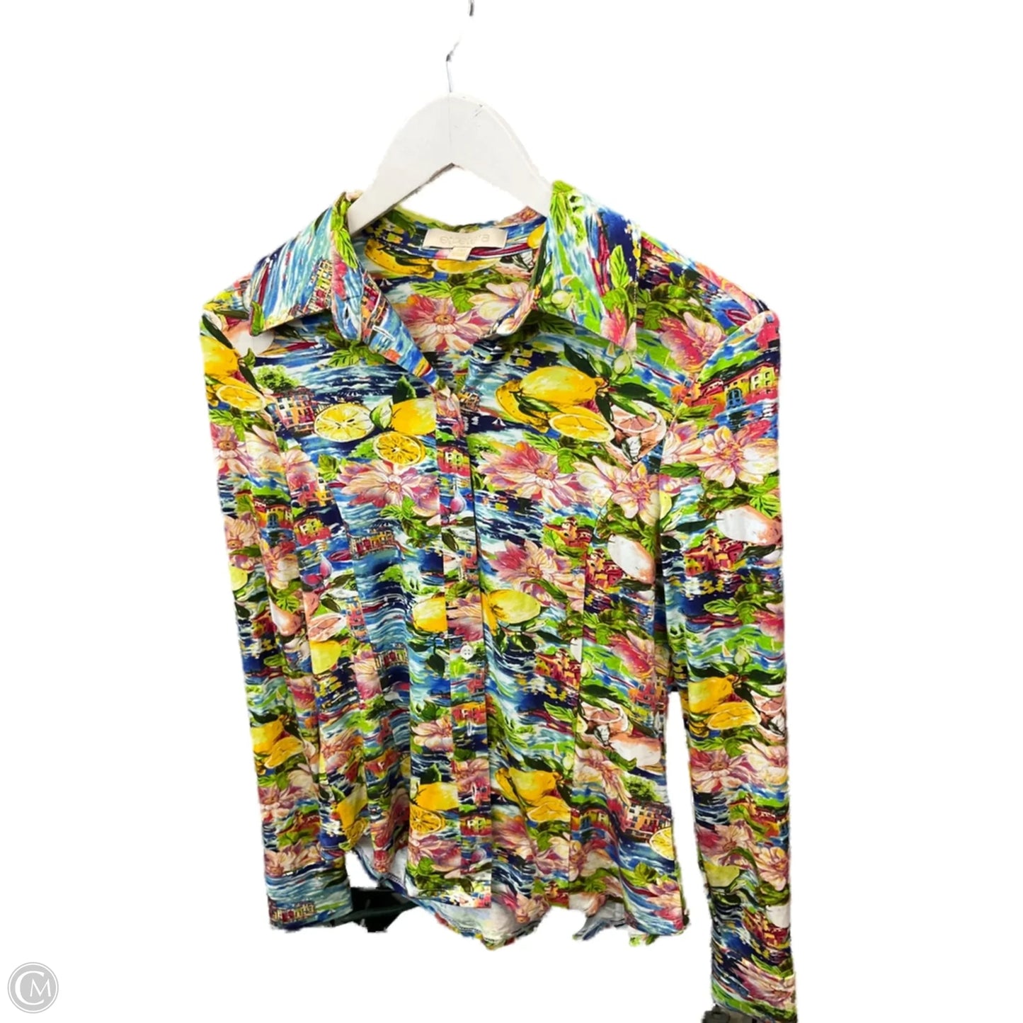Top Long Sleeve By Etcetra In Multi-colored, Size: Xs