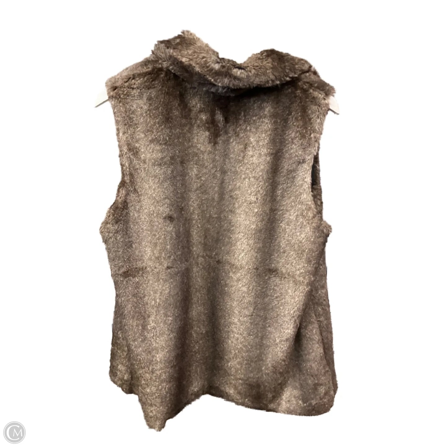 Vest Faux Fur & Sherpa By Chicos In Brown, Size: M