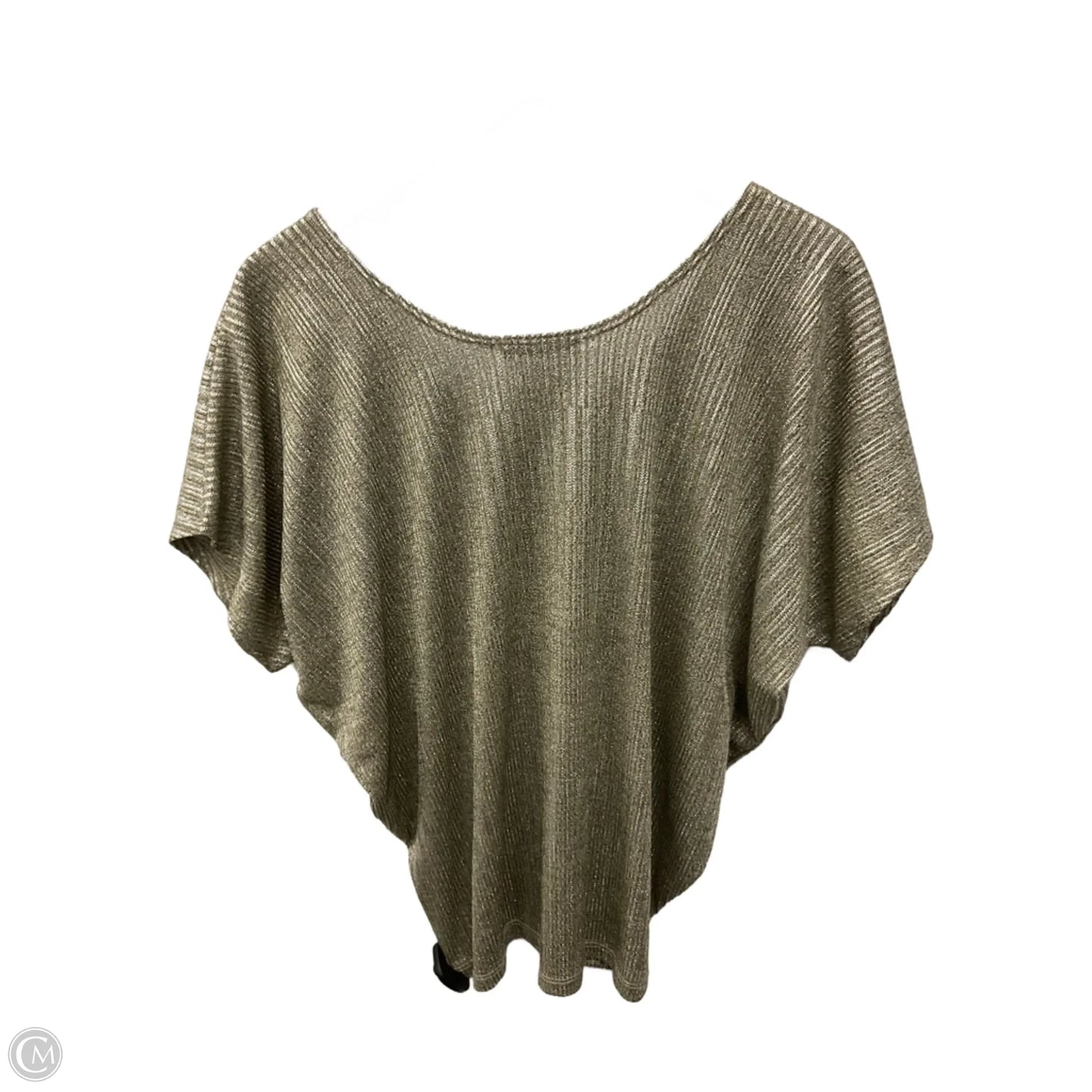 Top Short Sleeve By Kim & Cami In Gold, Size: L