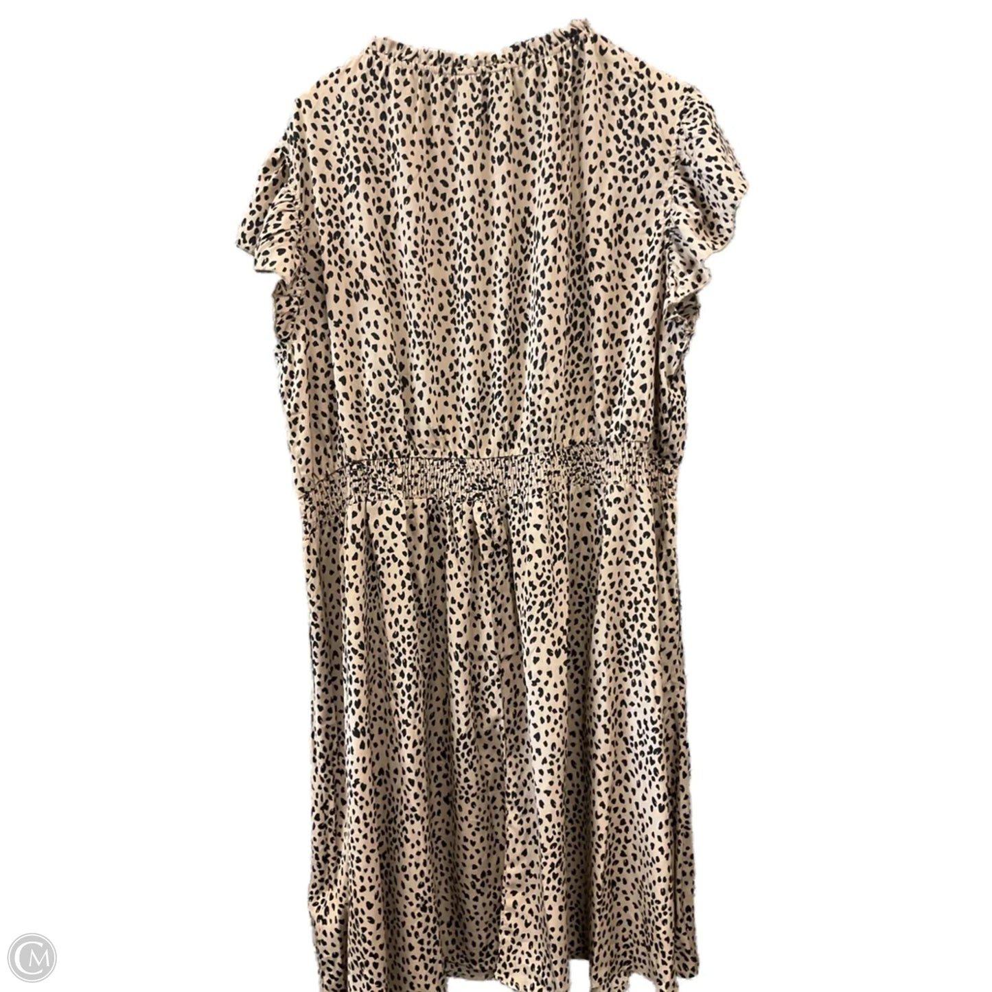 Dress Casual Midi By Clothes Mentor In Tan, Size: 3x