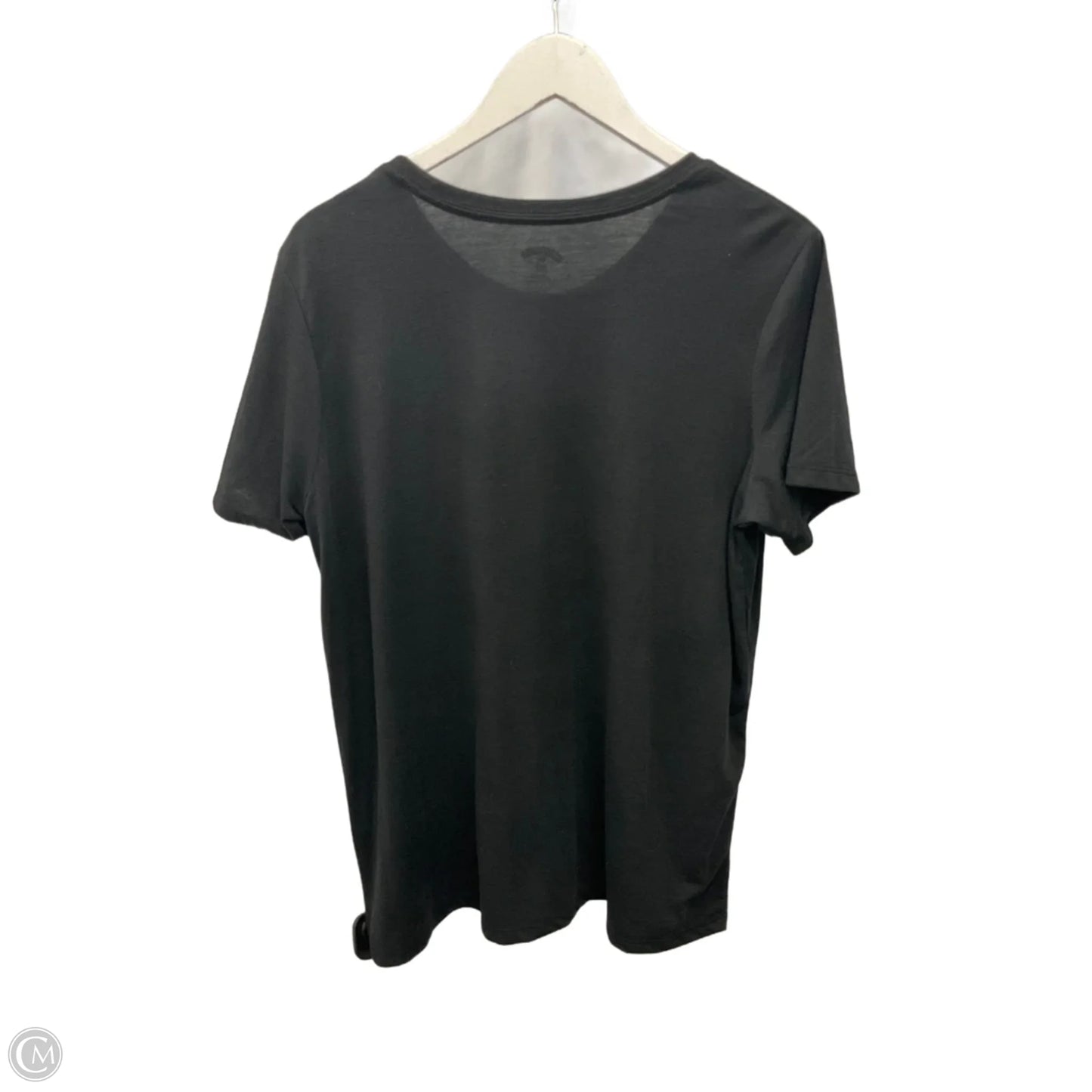 Top Short Sleeve By Holiday Time In Black, Size: Xl