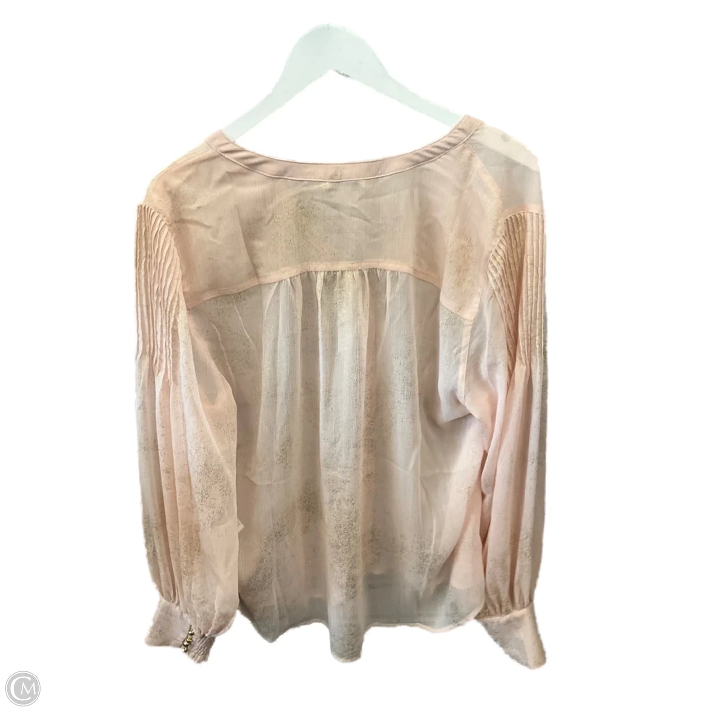 Top Long Sleeve By Chicos In Peach, Size: Xl