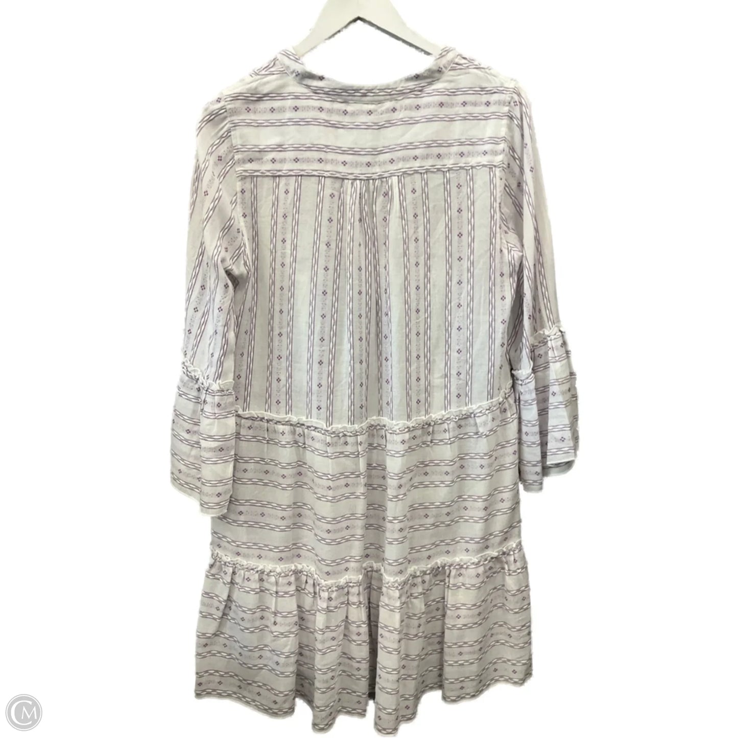 Dress Casual Short By Elan In Purple & White, Size: S
