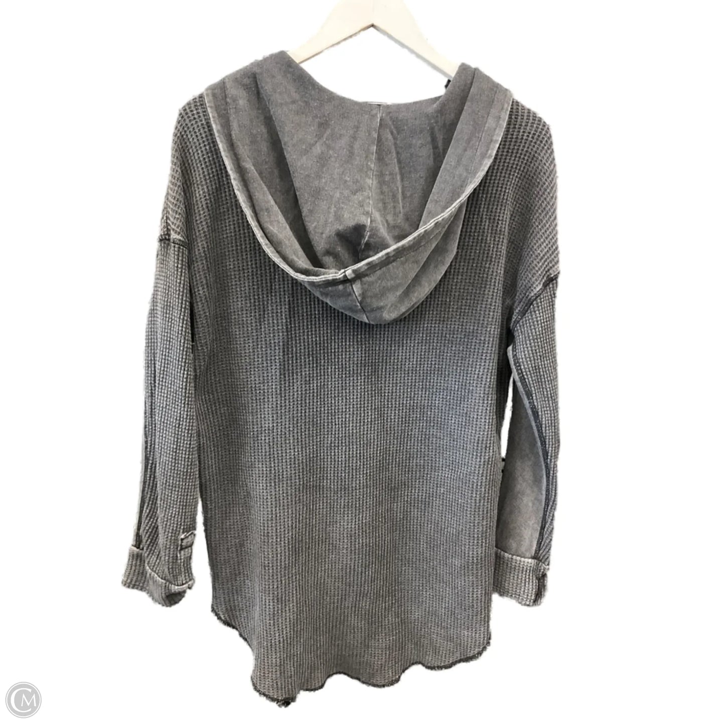 Jacket Shirt By Bke In Grey, Size: Xs