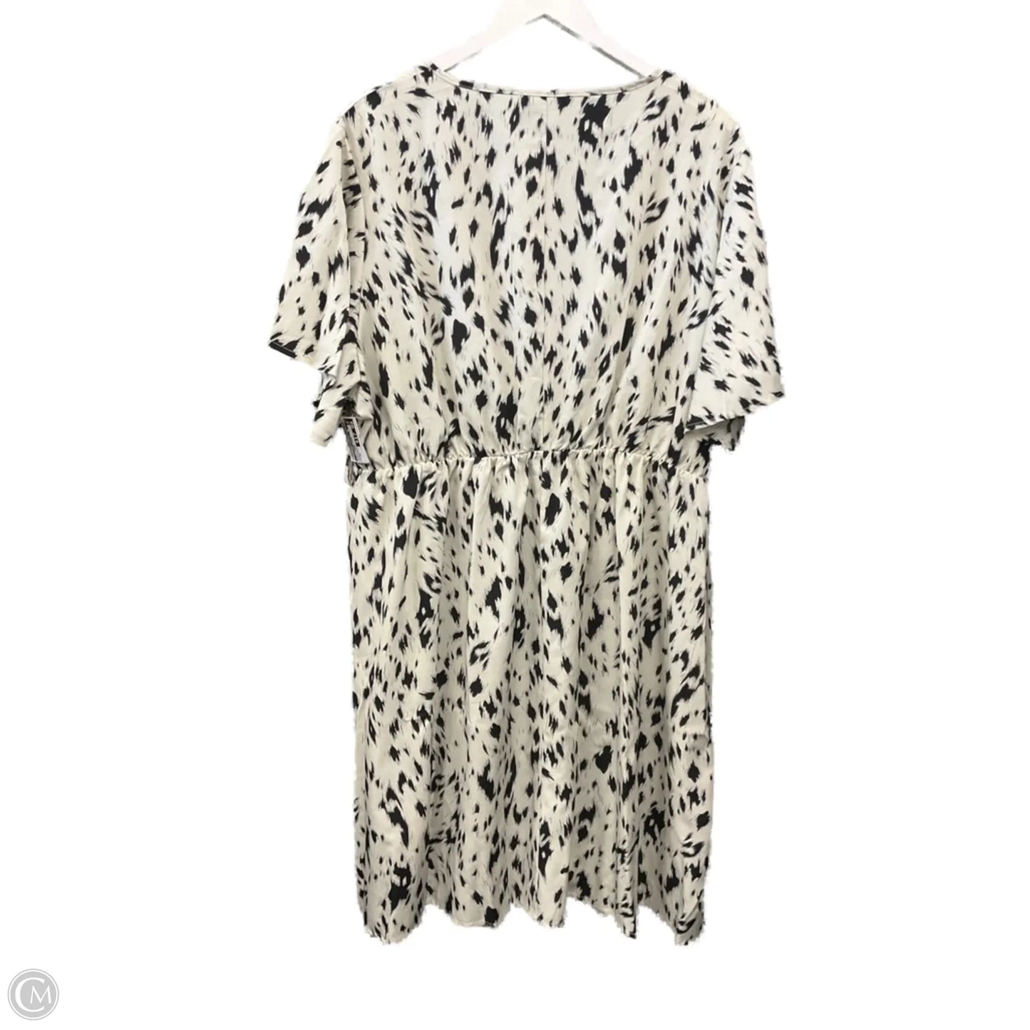 Dress Casual Midi By Clothes Mentor In Black & Cream, Size: 3x
