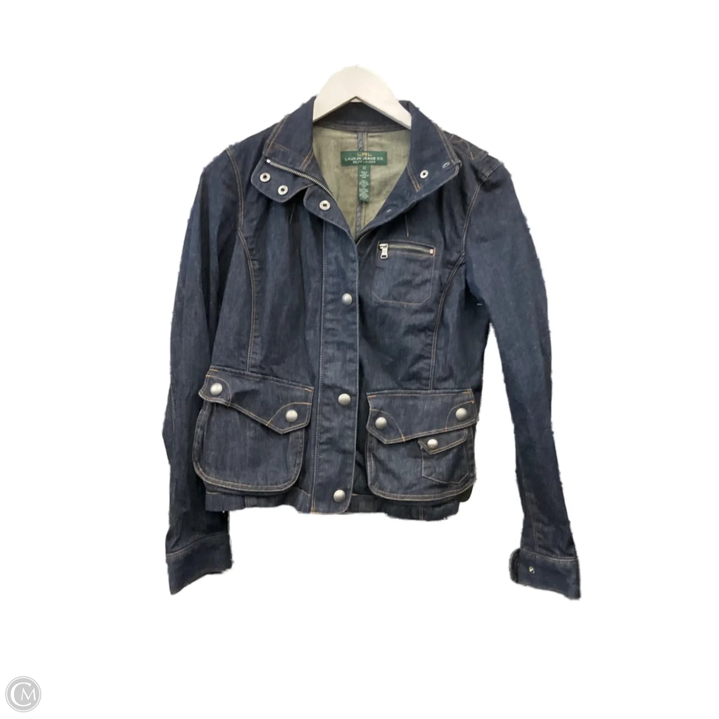 Jacket Denim By Lauren By Ralph Lauren In Blue Denim, Size: Xs