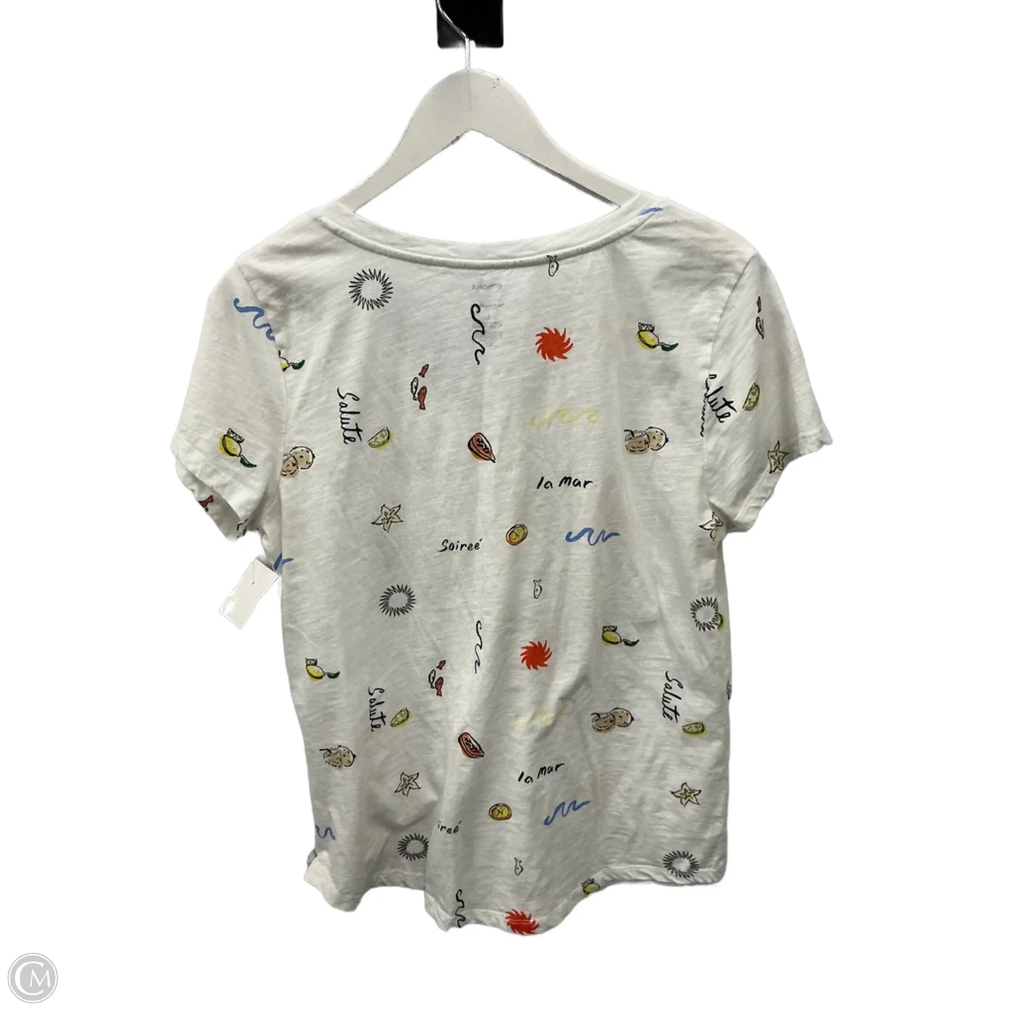 Top Short Sleeve By Sonoma In White, Size: L