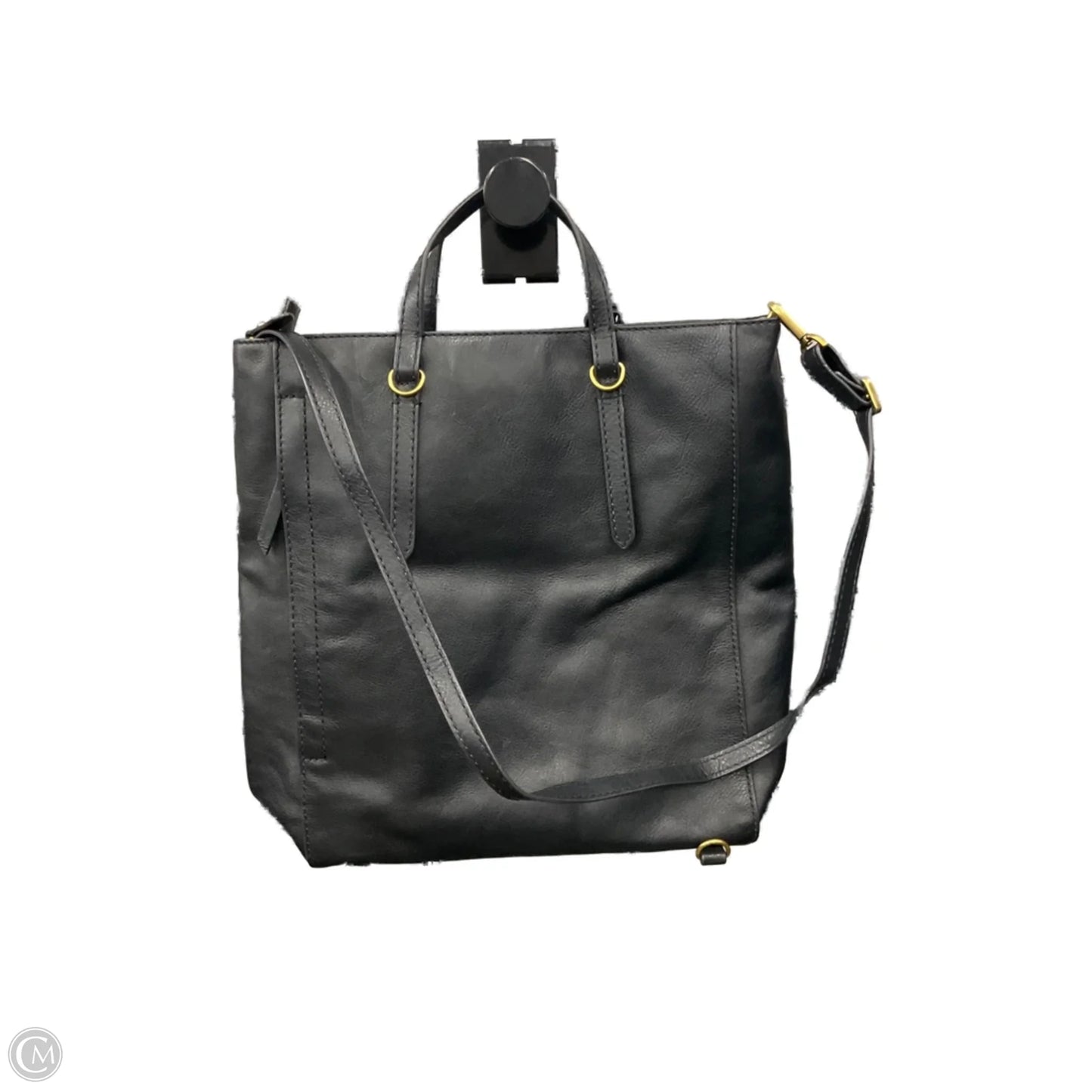 Handbag Leather By Fossil, Size: Medium