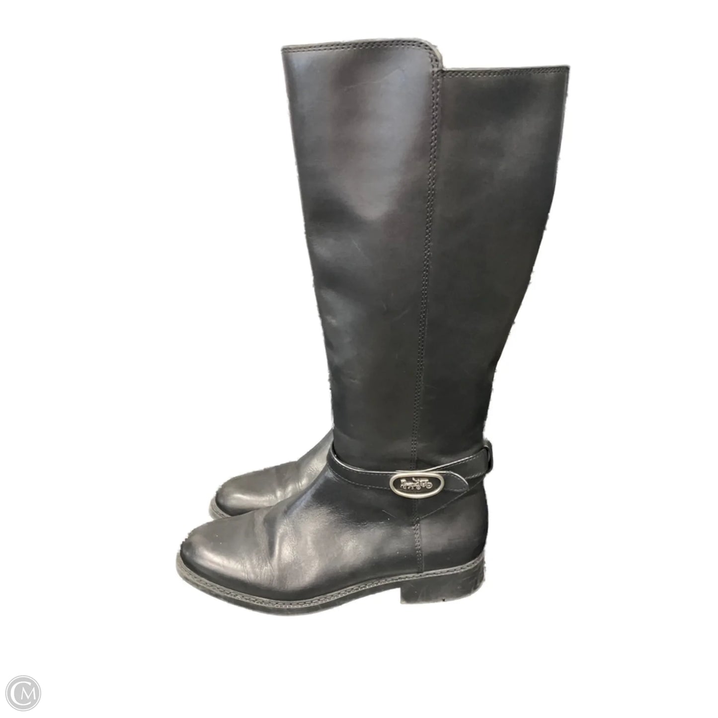 Boots Designer By Coach In Black, Size: 8.5
