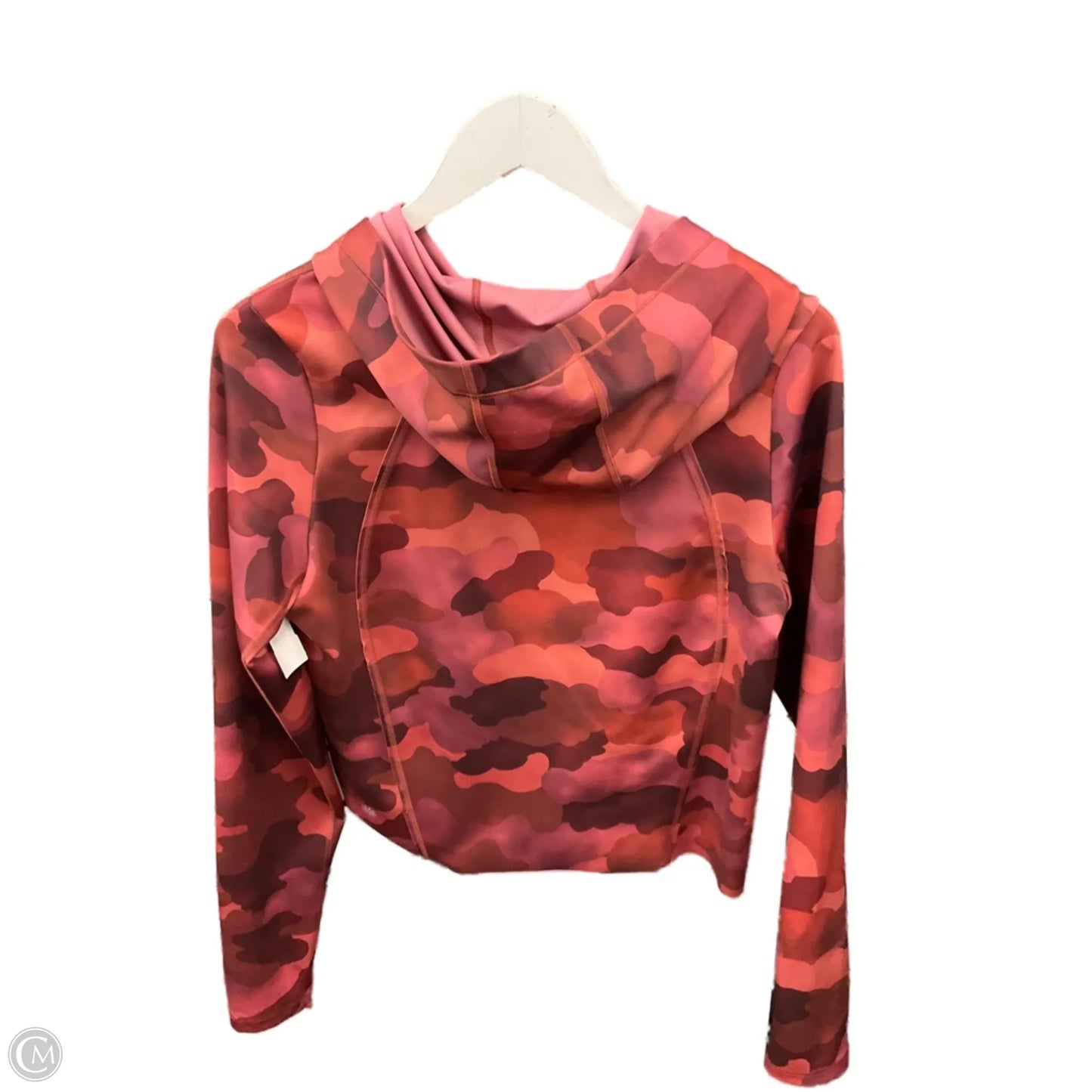 Athletic Top Long Sleeve Hoodie By Athleta In Coral, Size: S