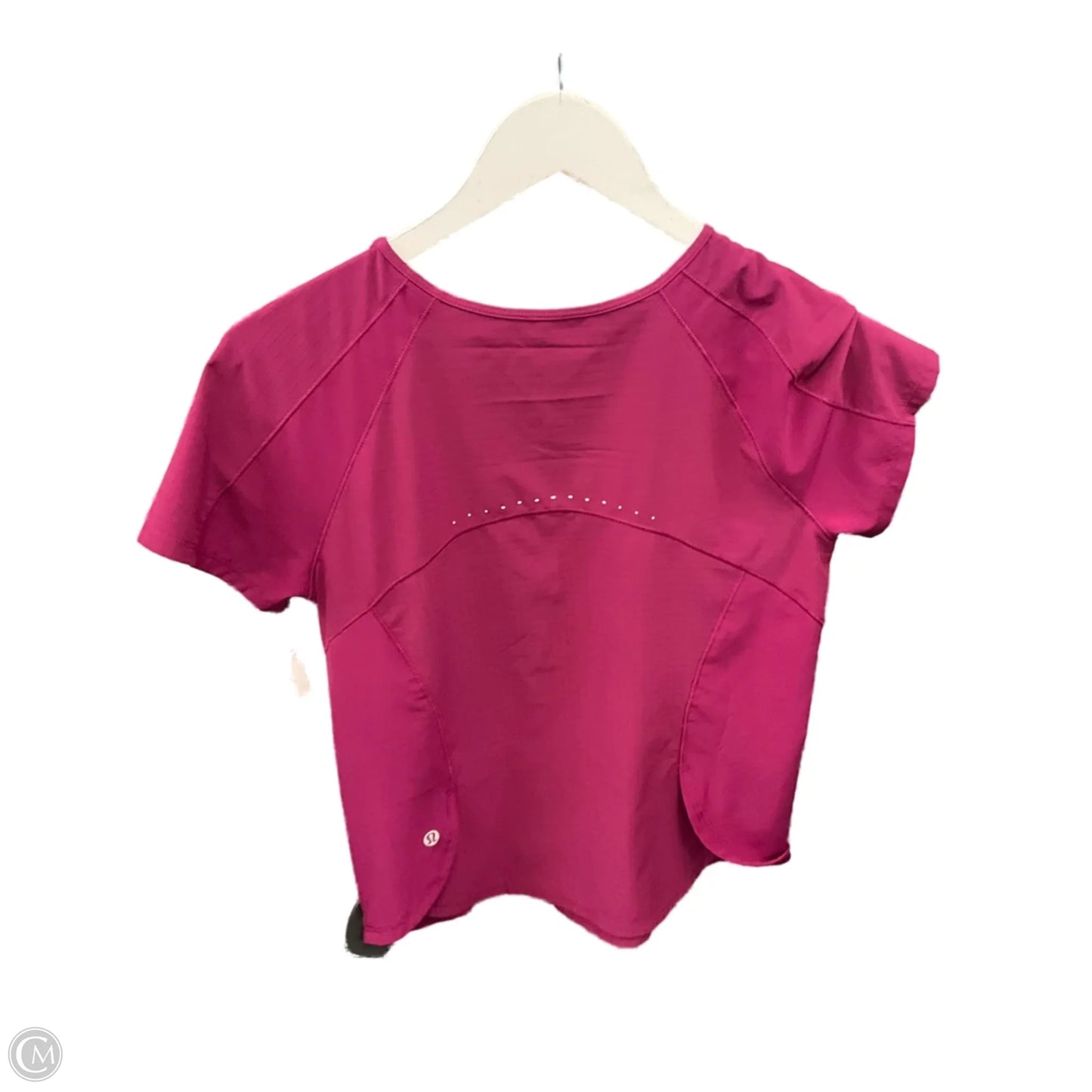Athletic Top Short Sleeve By Lululemon In Pink, Size: 4