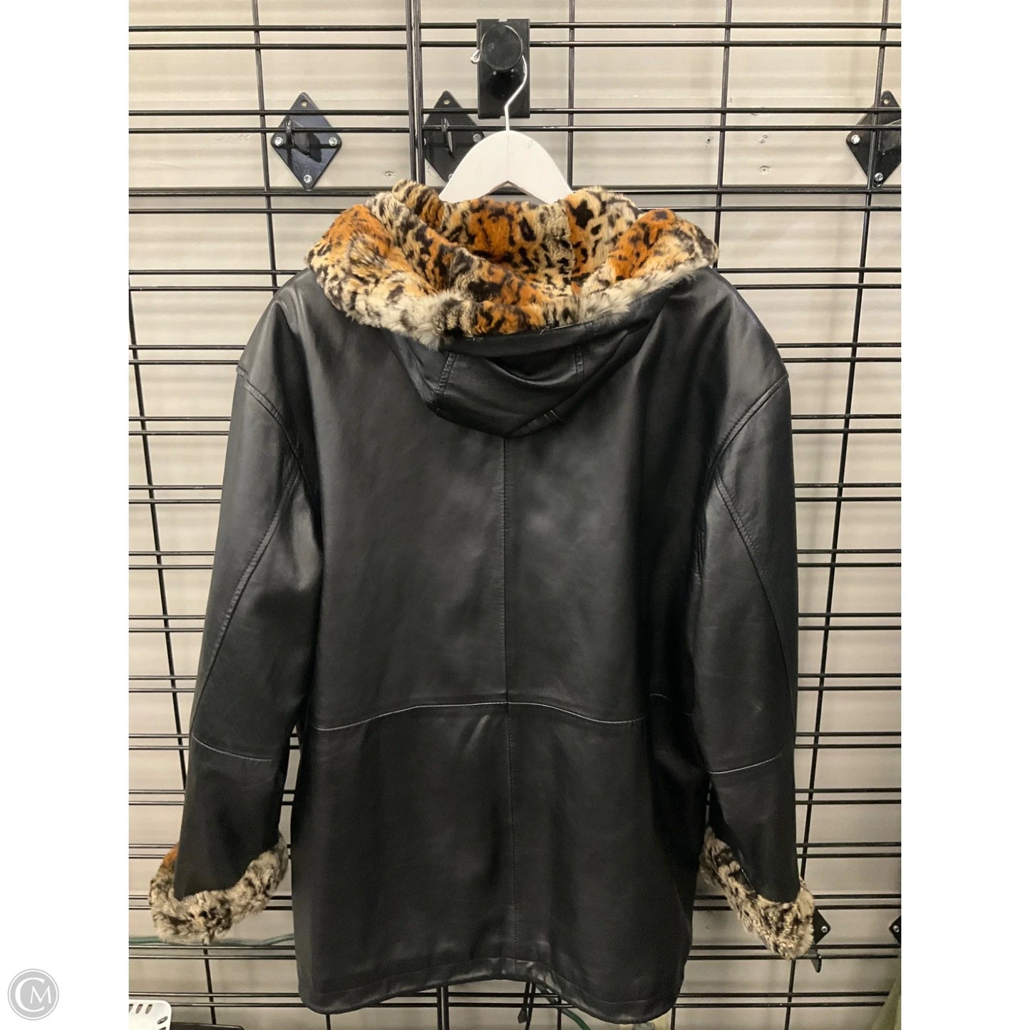 Coat Leather By Wilsons Leather In Black, Size: L