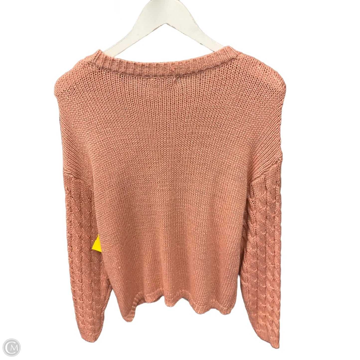 Sweater By Molly Bracken In Peach, Size: L