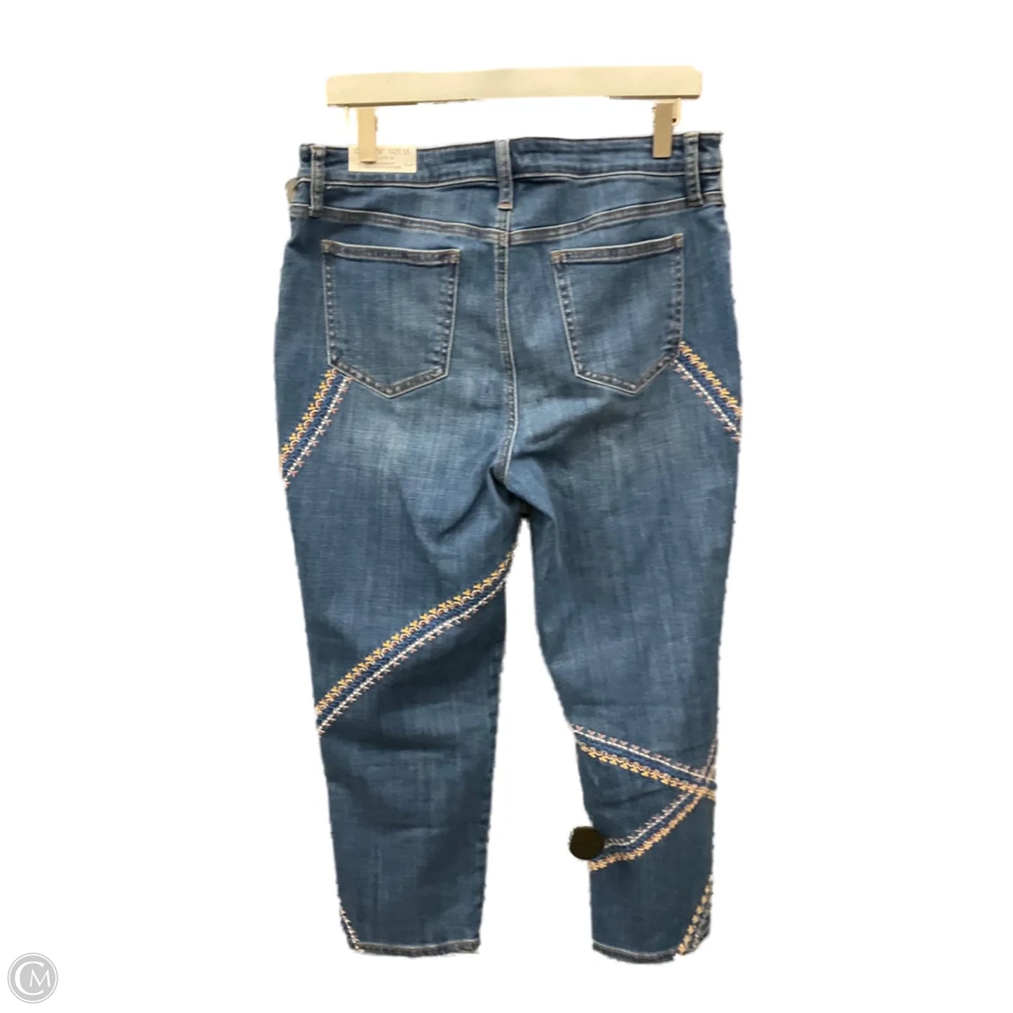 Jeans Cropped By Chicos In Blue Denim, Size: 10