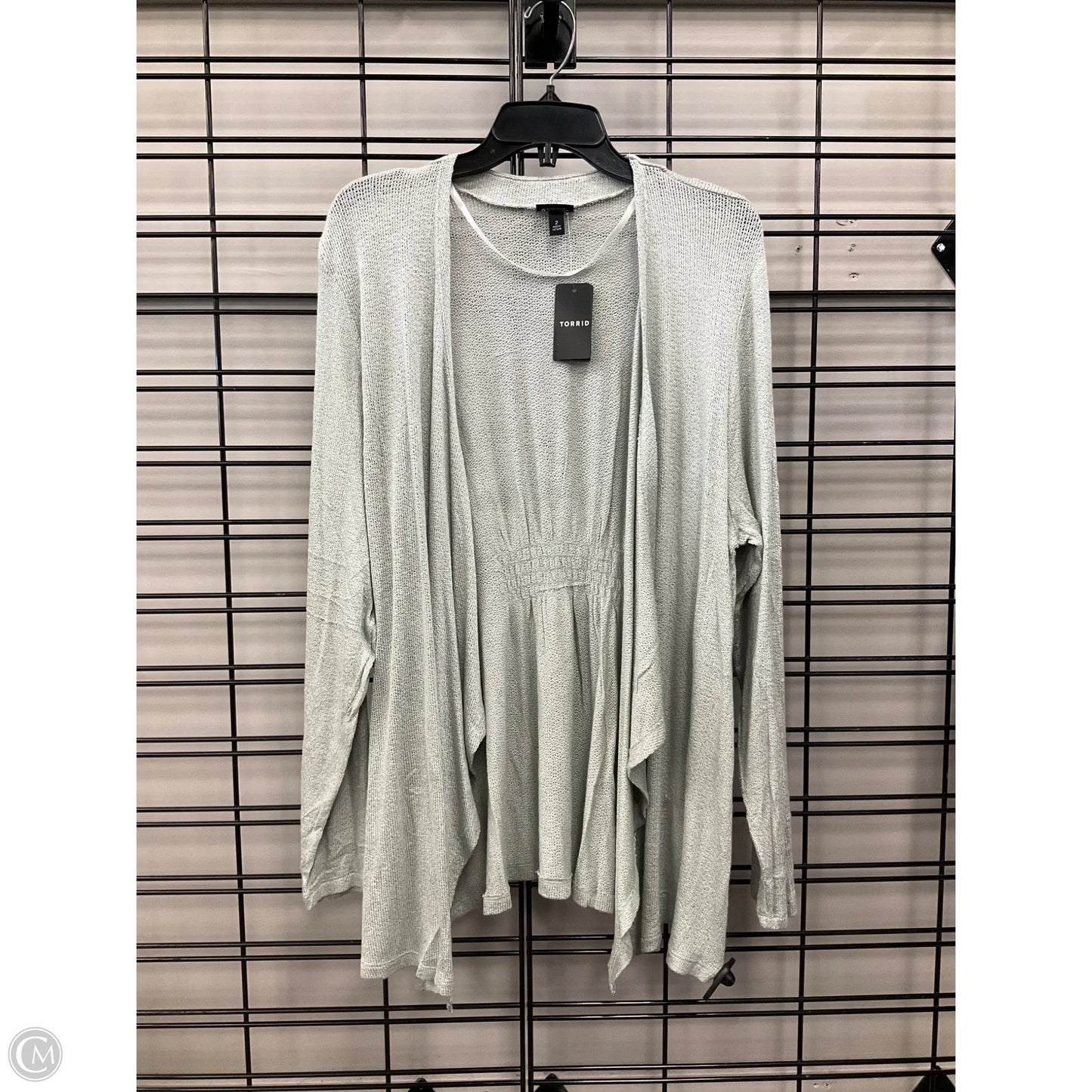 Sweater Cardigan By Torrid In Grey, Size: 2x