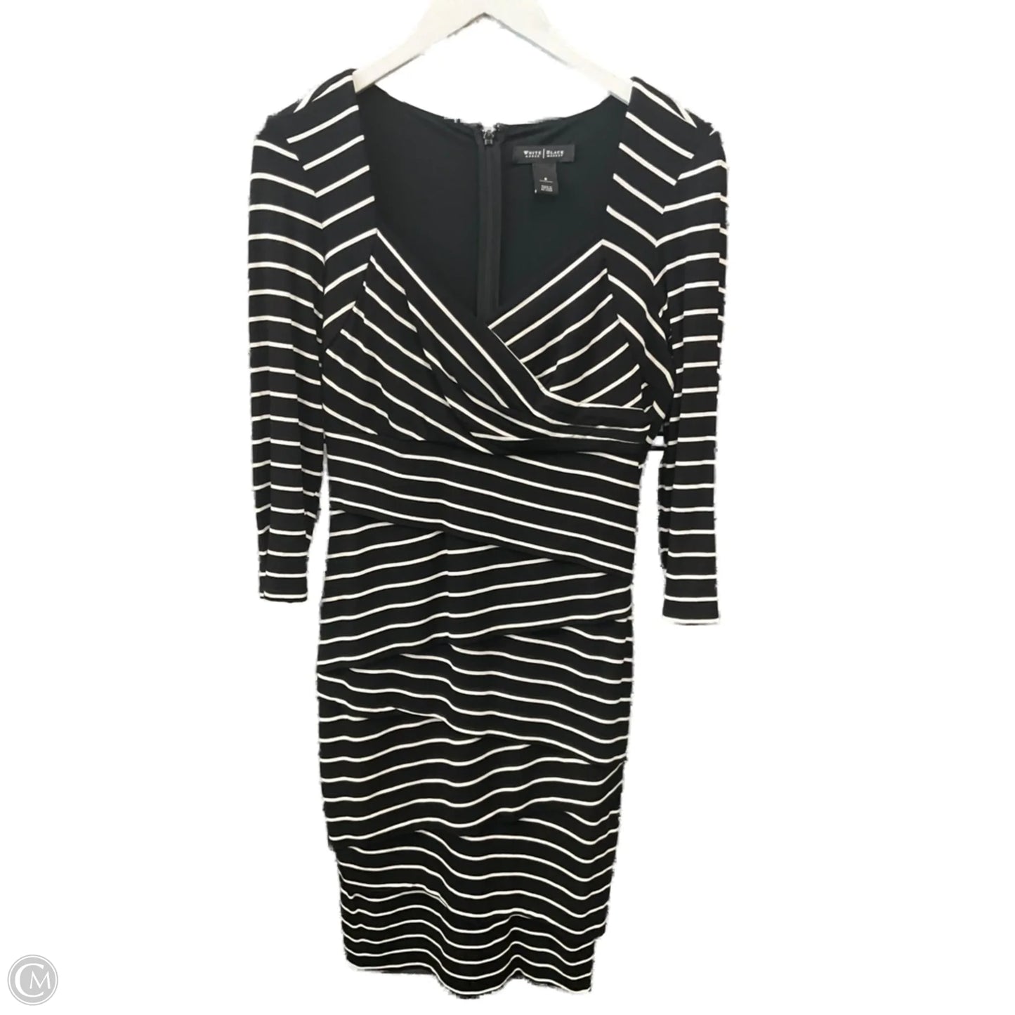 Dress Casual Midi By White House Black Market In Black, Size: M