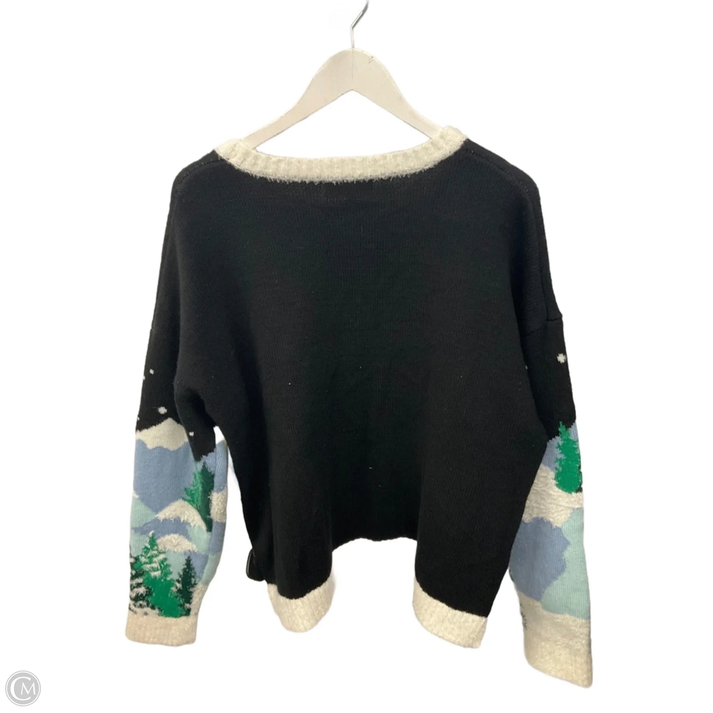 Sweater By Clothes Mentor In Black & White, Size: Xl