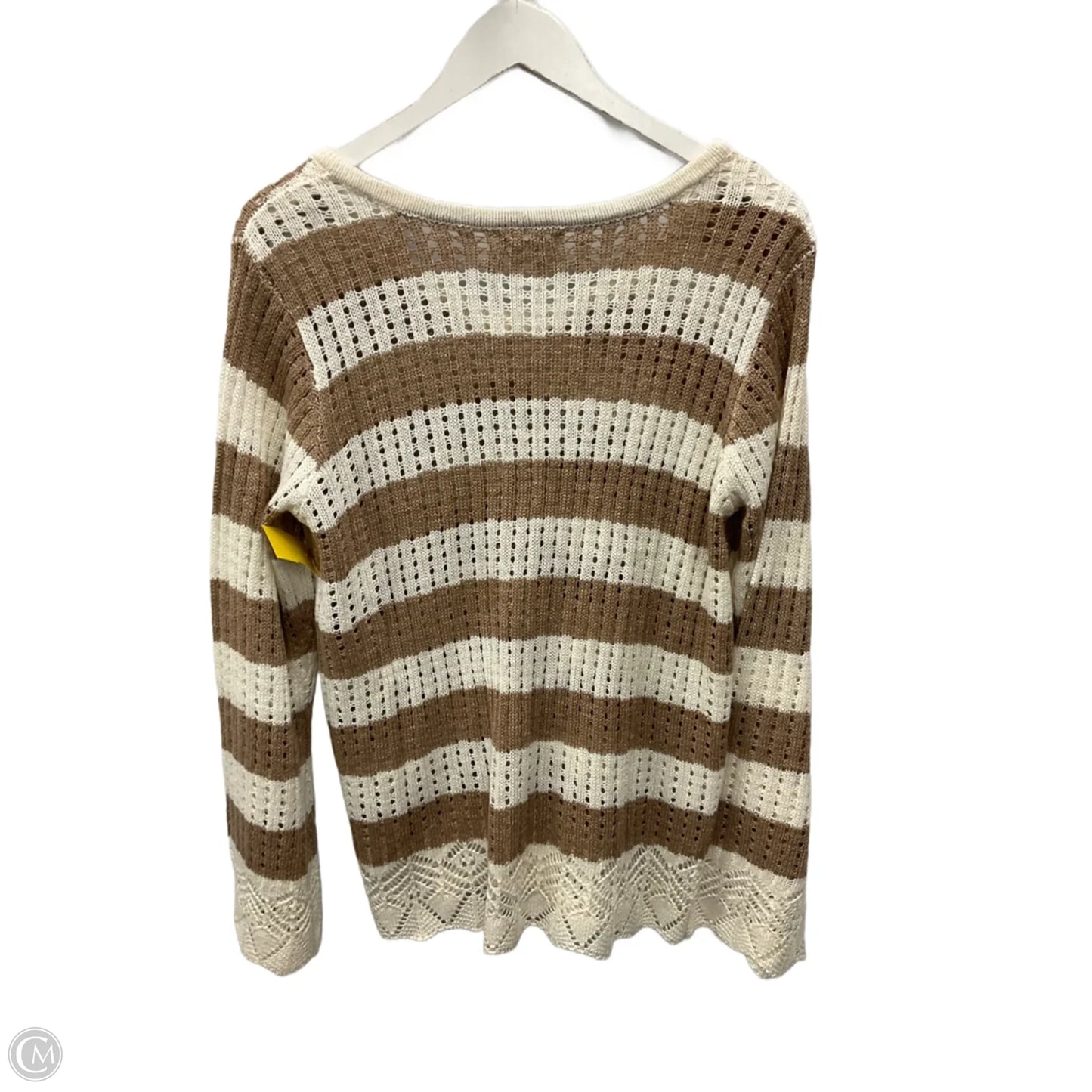 Sweater By Maurices In Tan & White, Size: Xl