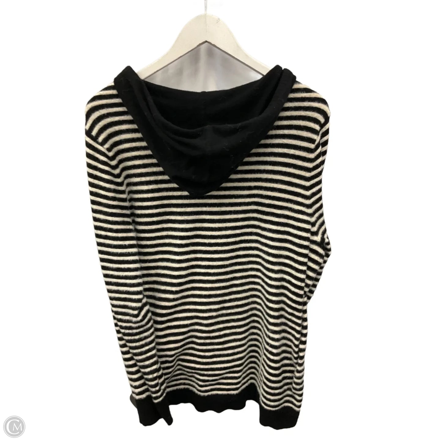 Sweater By Chicos In Black & White, Size: Xl