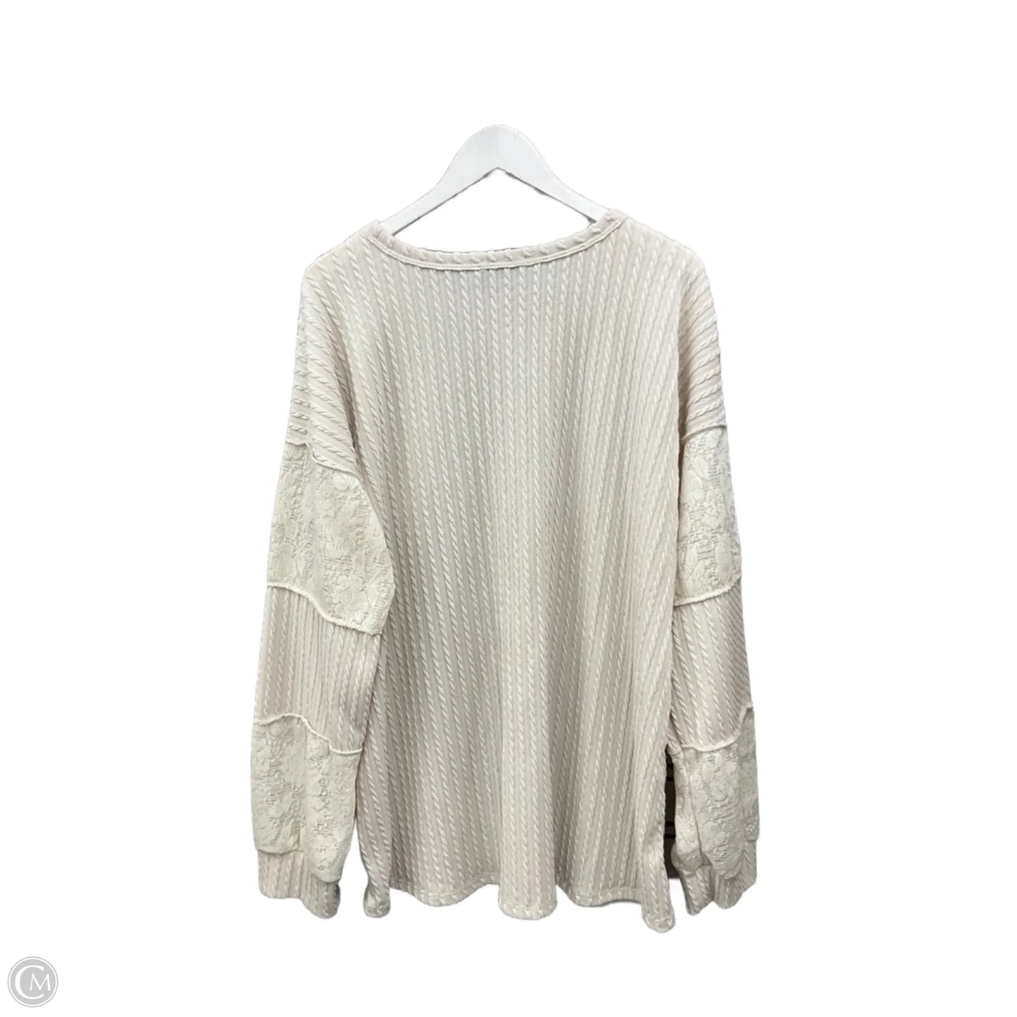 Top Long Sleeve By Heimish Usa In Cream, Size: 3x